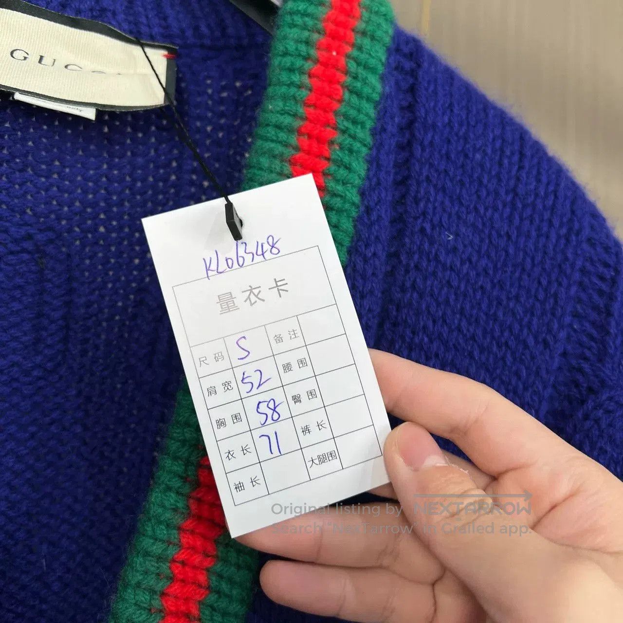 Gucci Gucci Embroidered Letter Knit Cardigan. Size S / US 4 / IT 40 - 7 Thumbnail