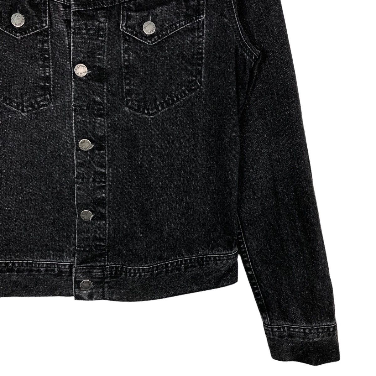 Japanese Brand 🔥90’s Biker Denim Jacket Cropped Trucker Nudie Jeans Italy Size US S / EU 44-46 / 1 - 4 Thumbnail