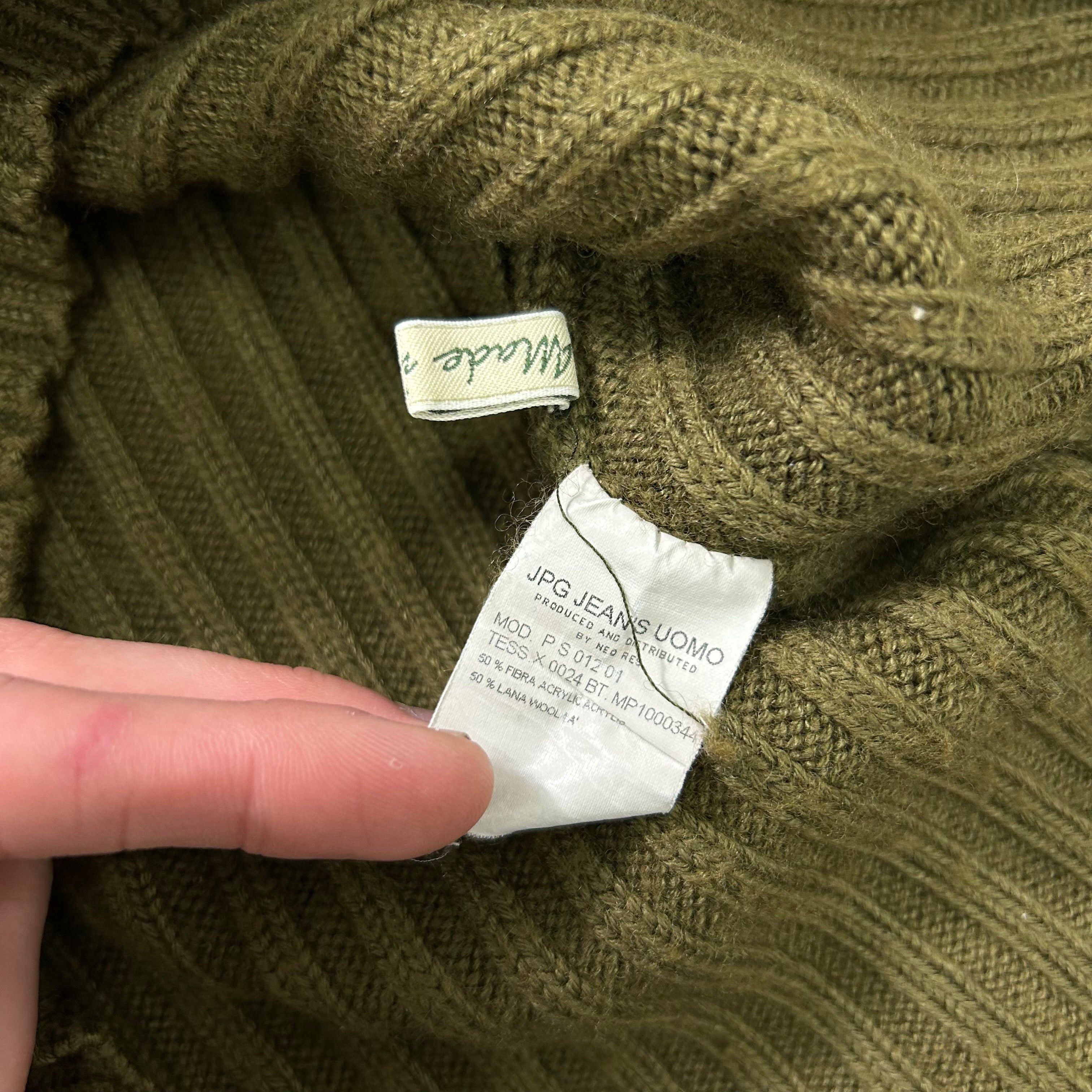 Jean Paul Gaultier Jean Paul Gaultier 90s Green Khaki Knit Sweater Size US M / EU 48-50 / 2 - 7 Thumbnail