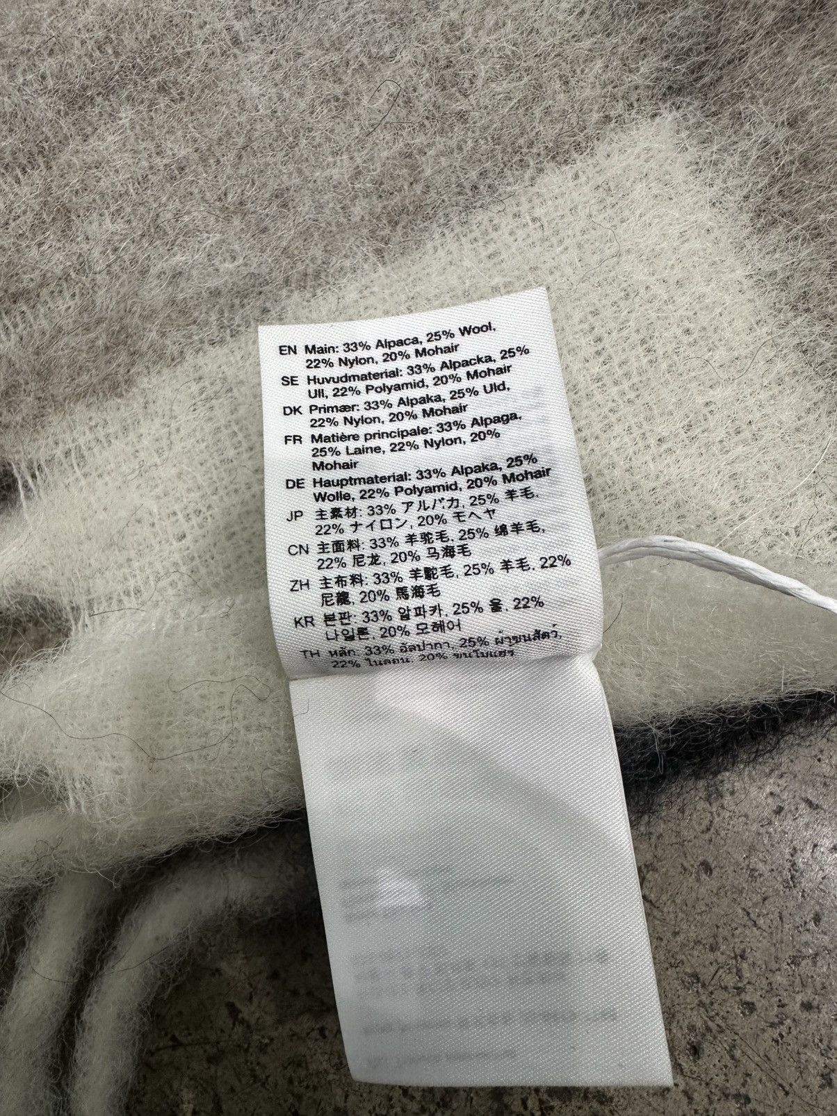 Acne Studios ACNE STUDIOS - Mohair Checked Scarf Green Grey Black Size ONE SIZE - 3 Thumbnail