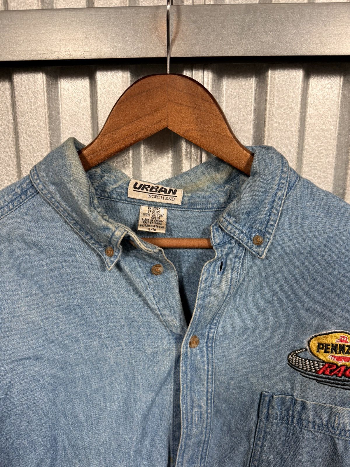 Other Vintage Urban North End Denim Button up Pennzoil Racing Size US XL / EU 56 / 4 - 6 Thumbnail