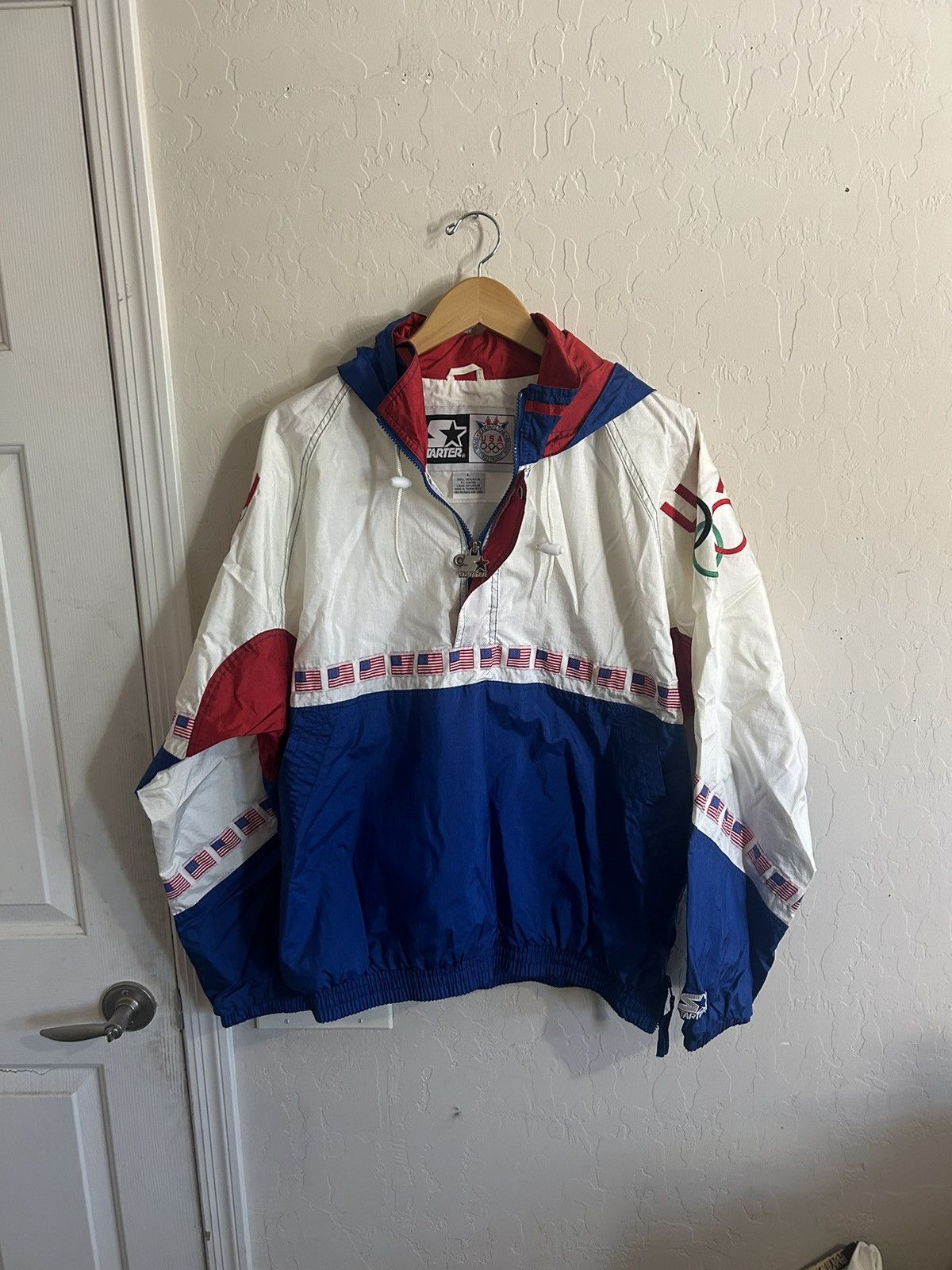 Starter × USA Olympics × Vintage Vintage 1996 USA Olympics Starter Qtr Zip Size US L / EU 52-54 / 3 - 4 Thumbnail