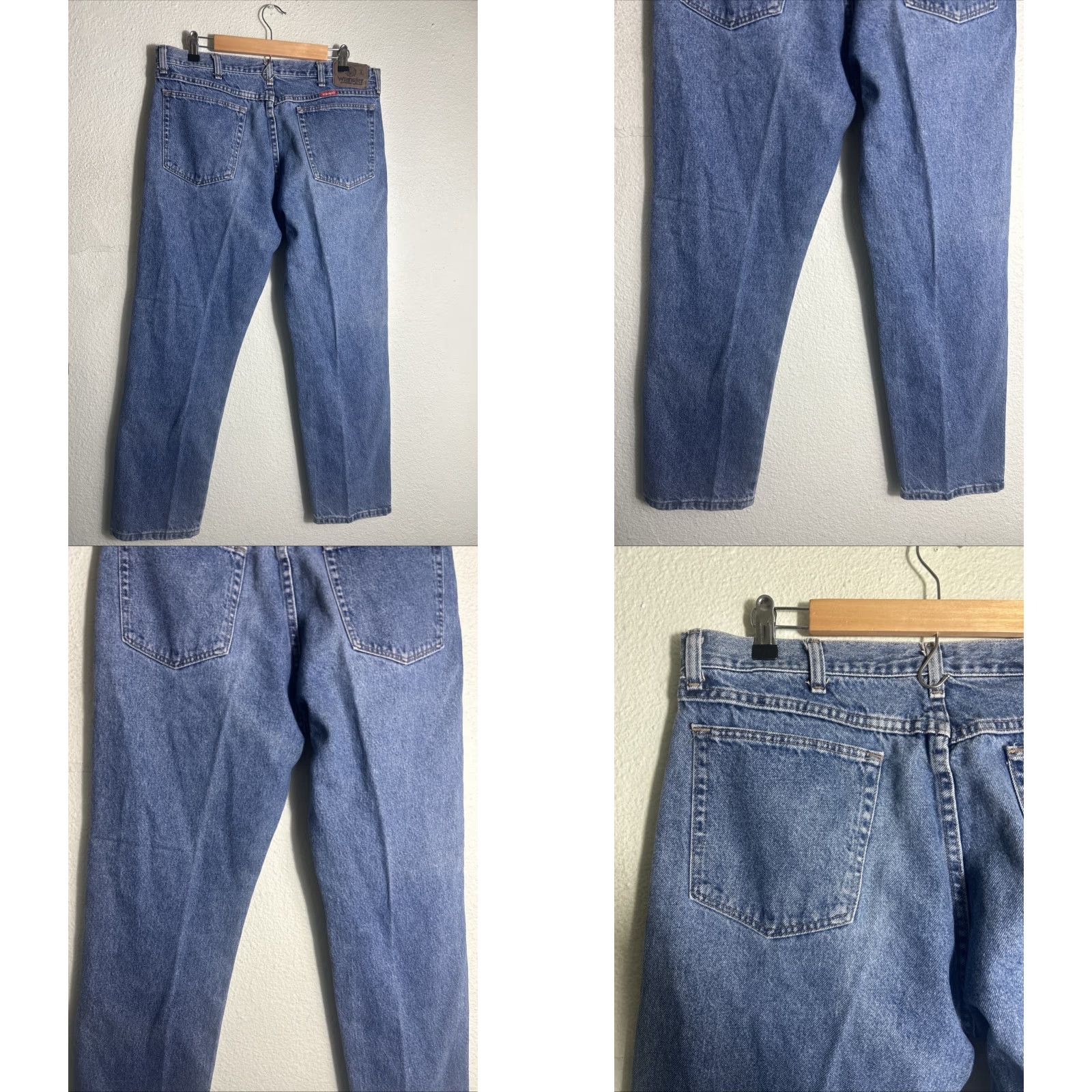Wrangler VINTAGE Wrangler Jeans Medium Wash 36x29 Men Straight USA Blue 36 Mens jeans Straight wash USA Made In USA Size US 36 / EU 52 - 8 Thumbnail