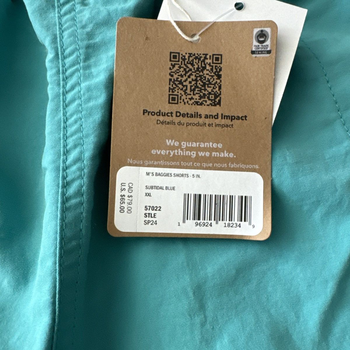 Patagonia Baggies 5 inch - Subtidal Blue Size US 42 / EU 58 - 2 Thumbnail