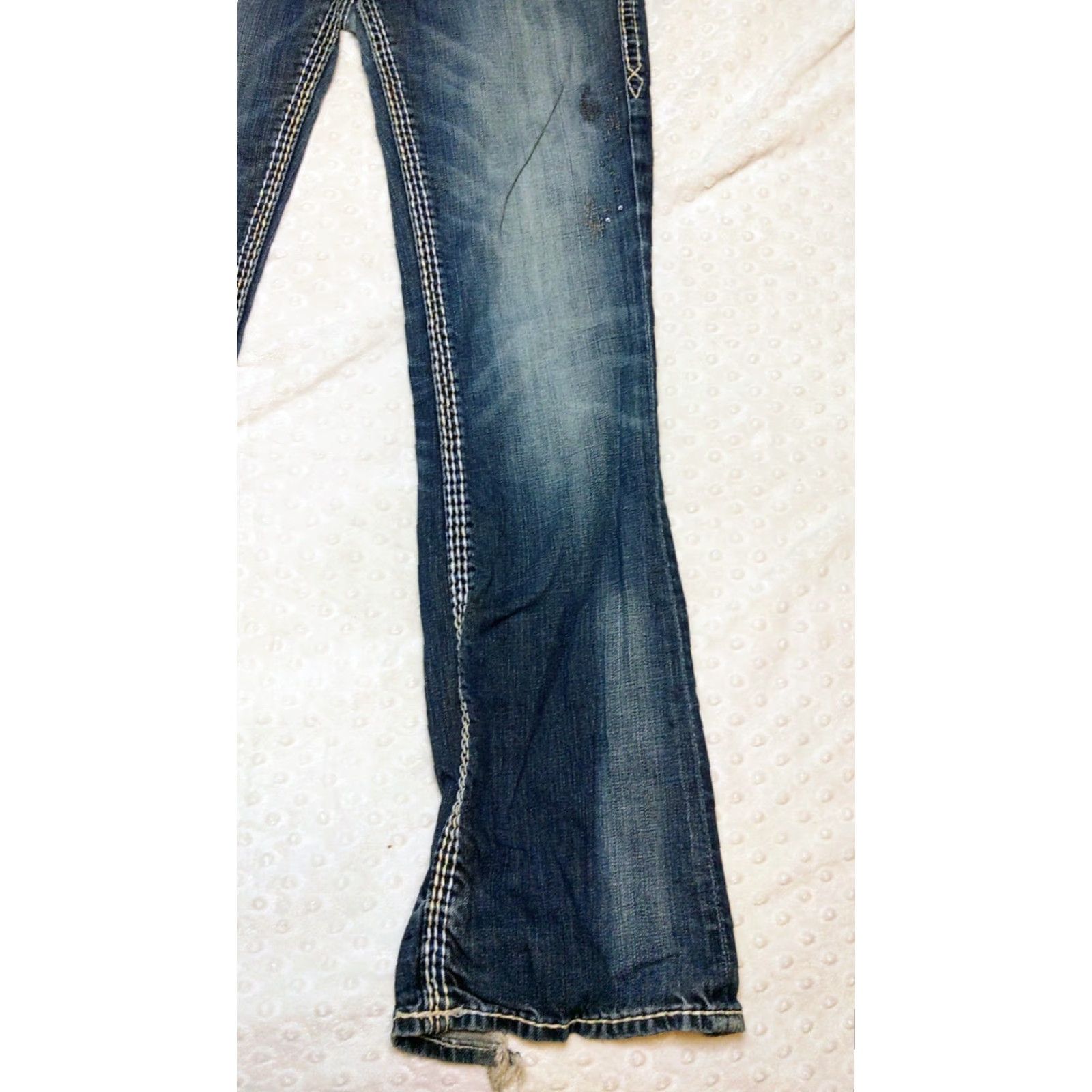Vintage Rock Revival Jeans Kai Bootcut Womens 28x29 Dark Wash Low Rise Cowgirl Grunge Jeans Size 28" / US 6 / IT 42 - 2 Thumbnail