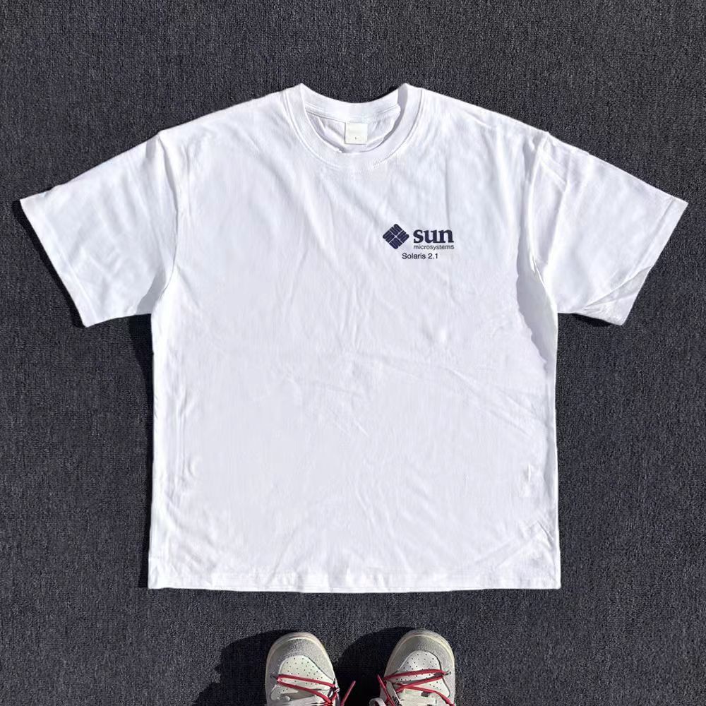 Vintage White washed retro fun earth print tee Size US M / EU 48-50 / 2 - 2 Thumbnail