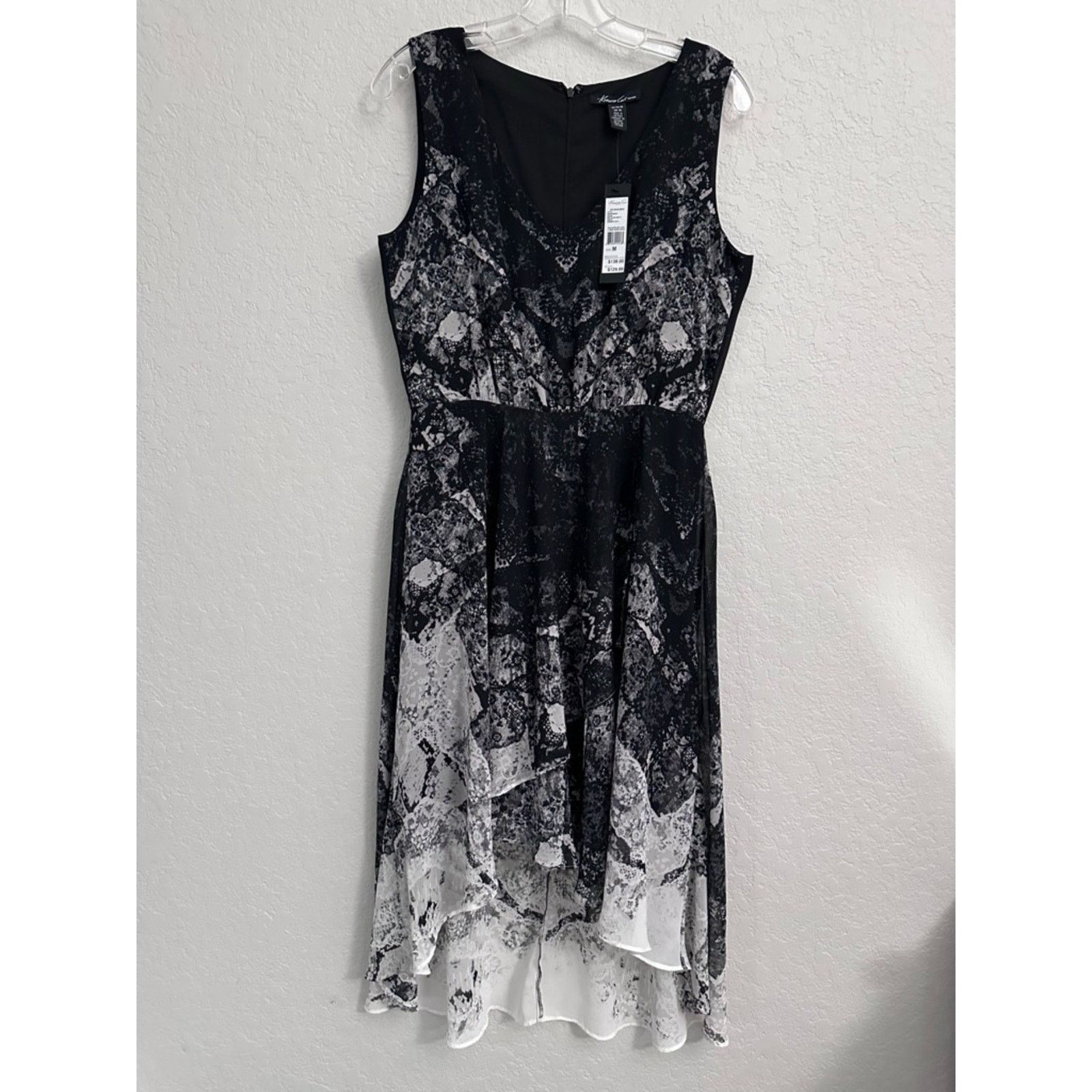 Kenneth Cole Kenneth Cole Evelin Hi Low Ruffle Dress Women M Black Size M / US 6-8 / IT 42-44 - 1 Thumbnail
