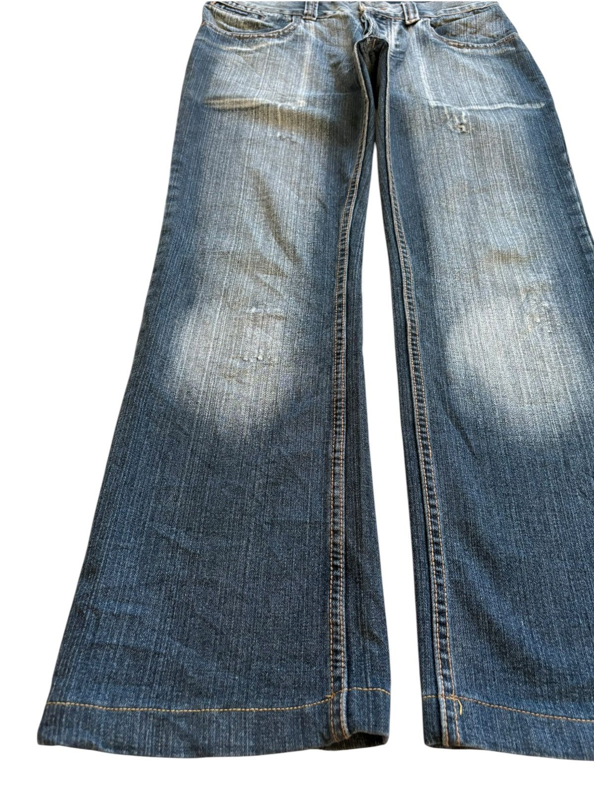 Dolce & Gabbana Vintage Dolce & Gabbana Mud Wash Spell Out Bootcut Jeans Size US 33 - 6 Thumbnail