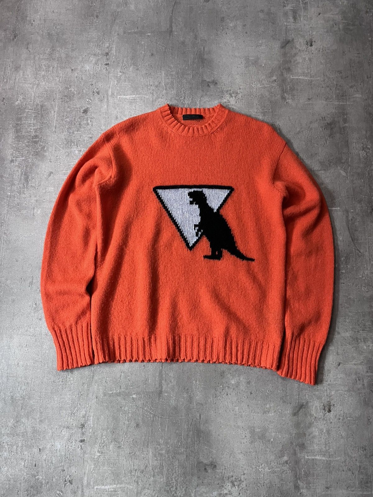 Prada Prada A/W 2018 Dinosaur wool orange sweater Size US M / EU 48-50 / 2 - 1 Thumbnail