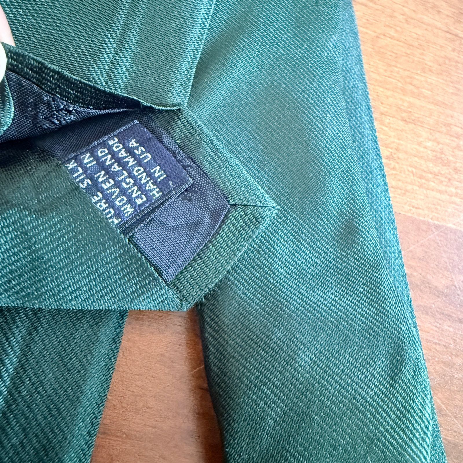 Other Brooks Brothers Makers Green Silk Tie England USA Size ONE SIZE - 2 Thumbnail