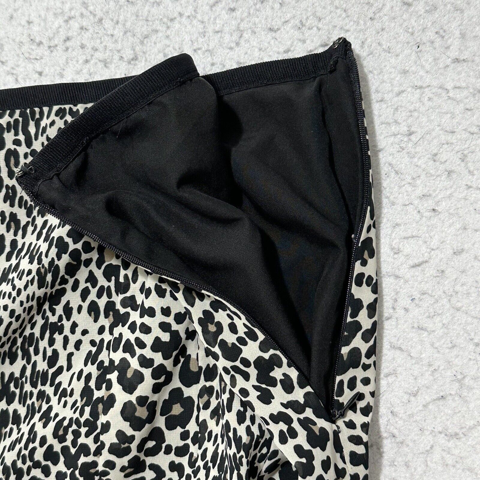 Other Worthington Women's 14 Black White Leopard Print Skirt Lined Size 36" / US 14 / IT 50 - 7 Thumbnail