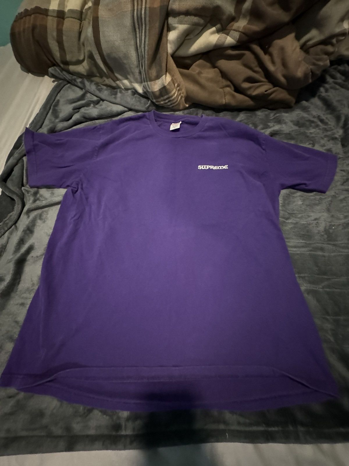 image of Hypebeast x Supreme Worship Tee in Purple, Men's (Size XL)