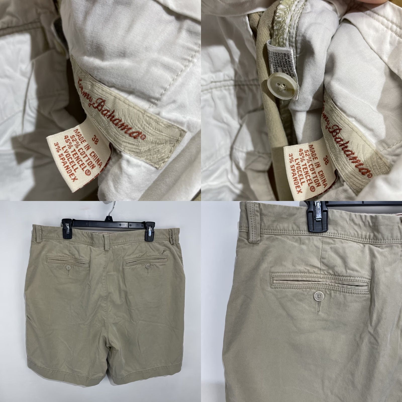 Tommy Bahama Tommy Bahama Shorts Mens 38 Tan Cotton Tencel Chino Relaxed Fit 5-Pocket Lightweight Stretch Beige Casual Spring Summer Mens Size US 38 / EU 54 - 8 Thumbnail