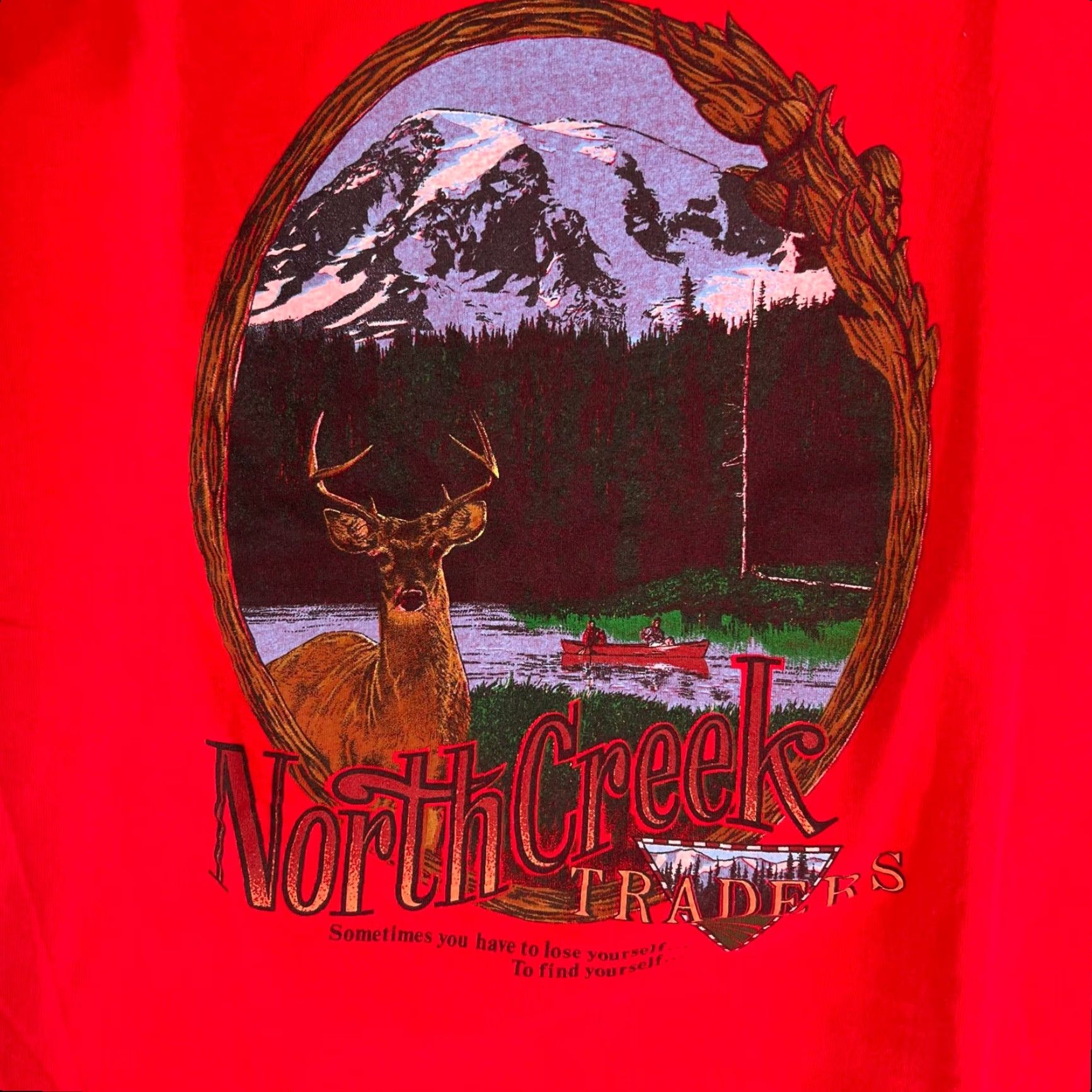 Vintage North Creek Traders T Shirt Mens Size L Red Deer Nature Adventure Shirt Adult Large Red Nature 90s? Size US L / EU 52-54 / 3 - 2 Thumbnail