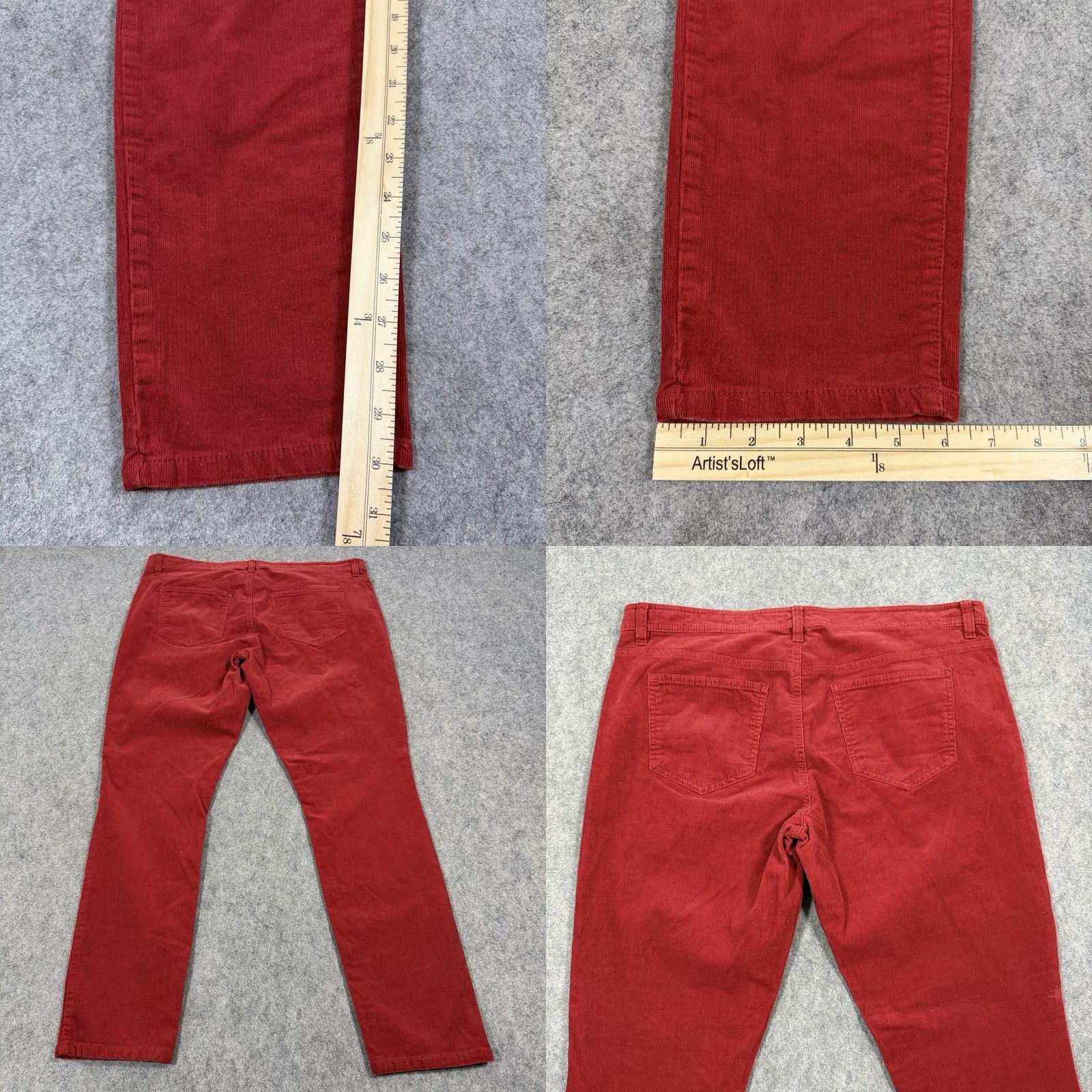Tommy Hilfiger Tommy Hilfiger Corduroy Stretch Pants Women's Size 14 Red Corduroy Stretch Pants Womens 14 Red Tommy Hilfiger Size 36" / US 14 / IT 50 - 9 Thumbnail