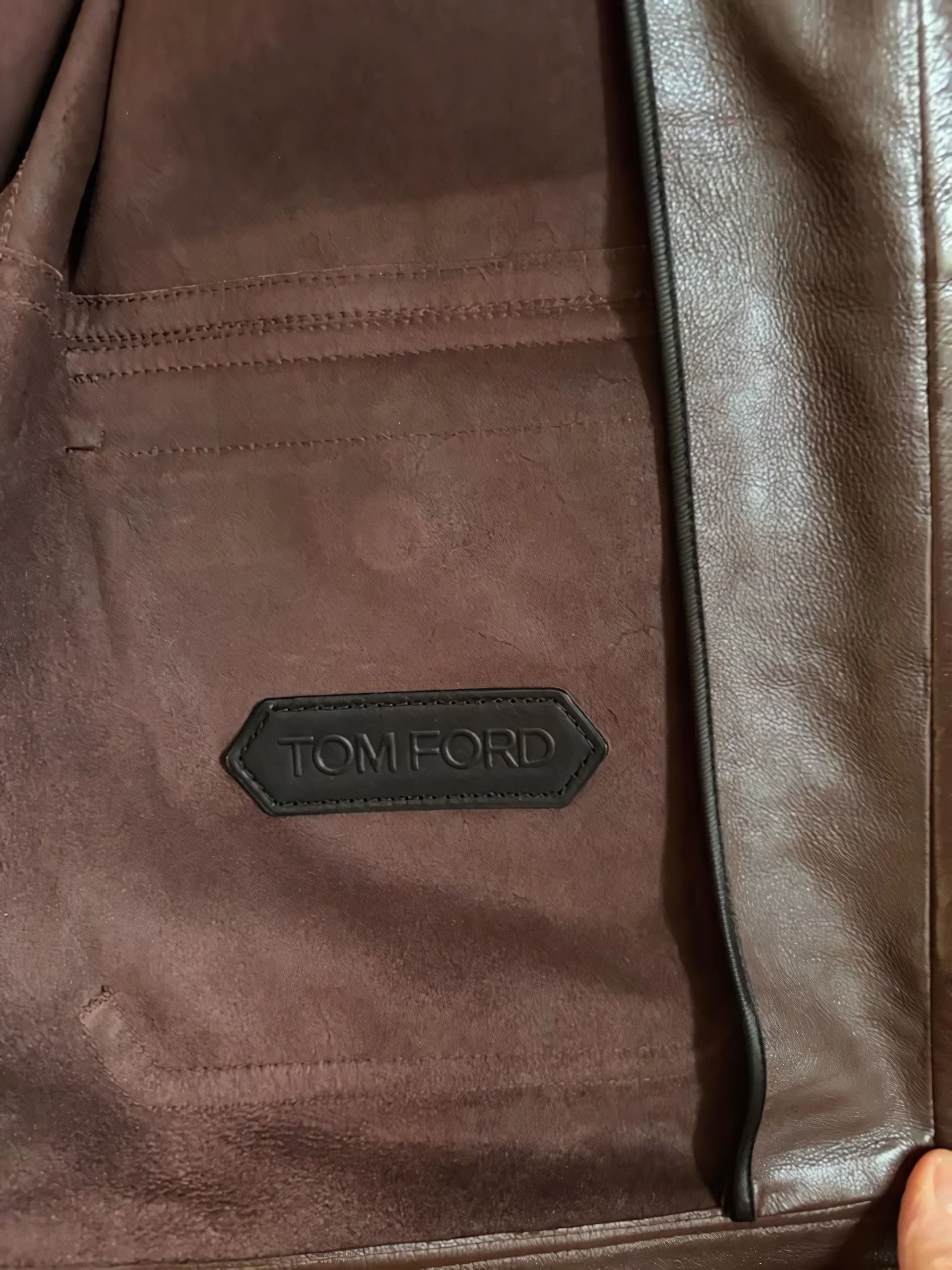 Tom Ford CALFSKIN LEATHER HEAVY JACKET Size US M / EU 48-50 / 2 - 4 Thumbnail