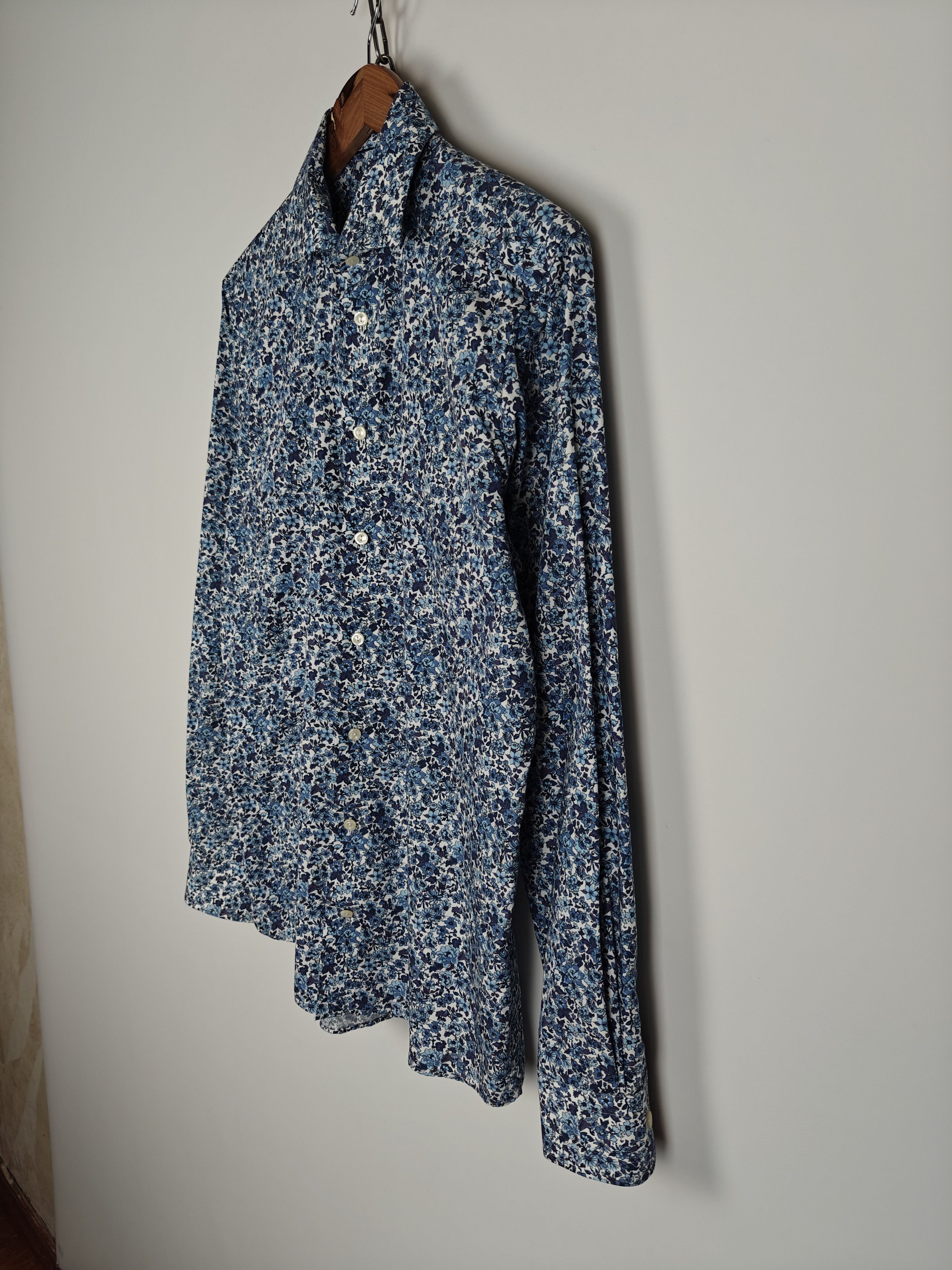 Eton ETON Poplin Floral Shirt Contemporary size 38/15 Size US M / EU 48-50 / 2 - 5 Thumbnail