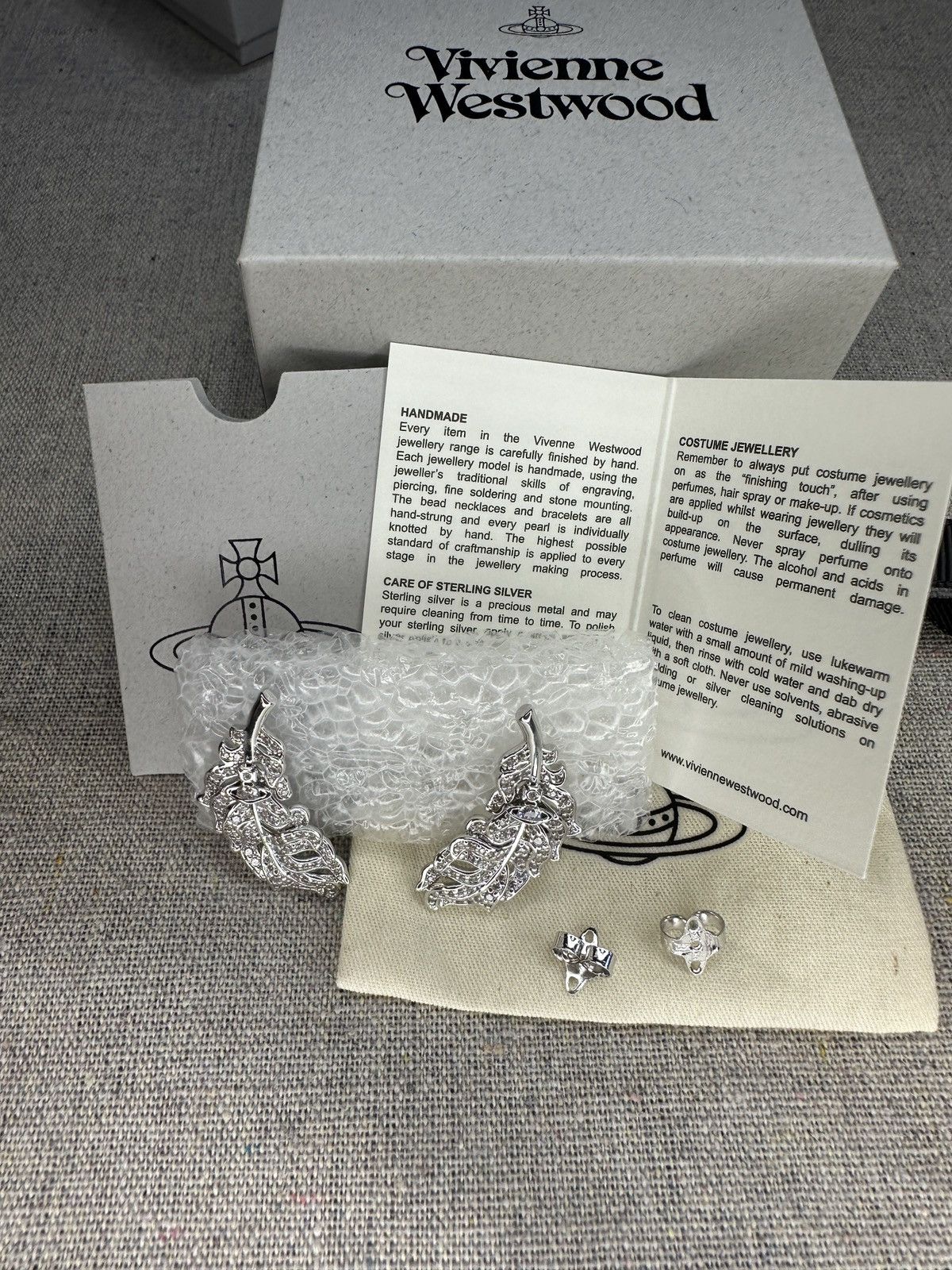 Vivienne Westwood Silver tone savannah earrings/large size