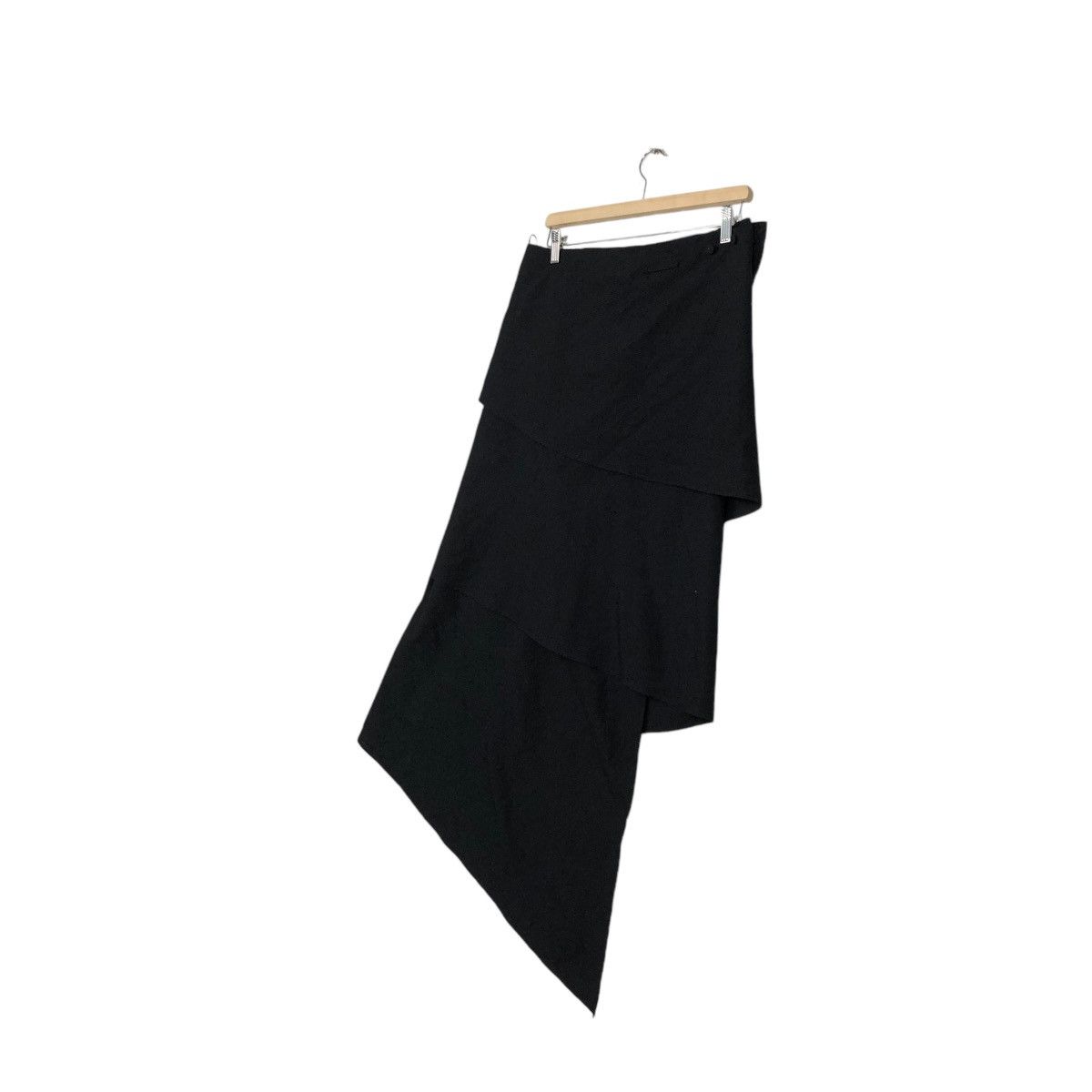 Jean Paul Gaultier 🔥ICONIC BLACK LONG SKIRT BONDAGE DESIGN RUNWAY DOUBLE LAYER Size 30" / US 8 / IT 44 - 11 Thumbnail