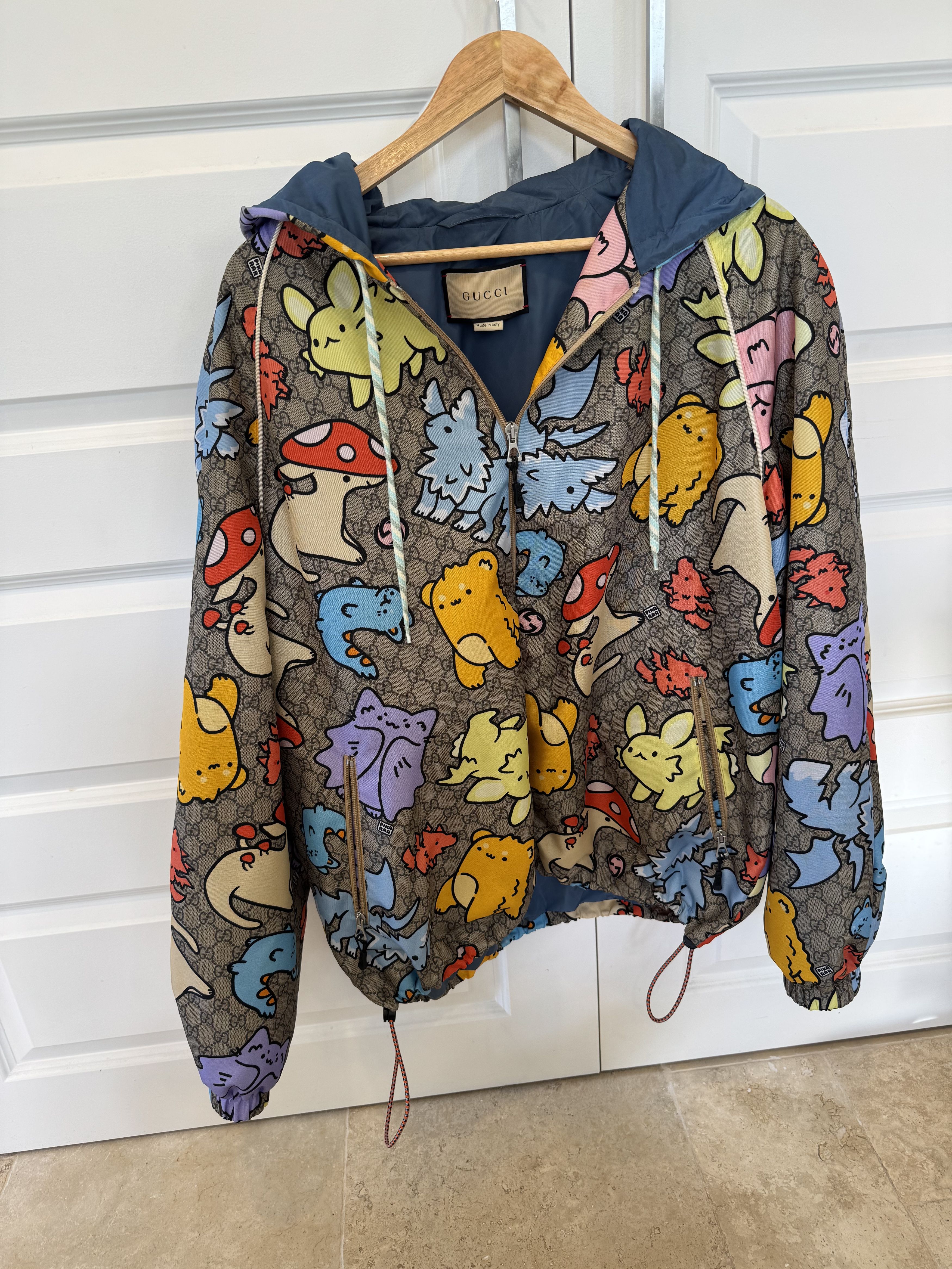 Gucci Gucci 735440 ZAMFN animal pattern nylon jacket men's 50 Used Size US L / EU 52-54 / 3 - 2 Thumbnail