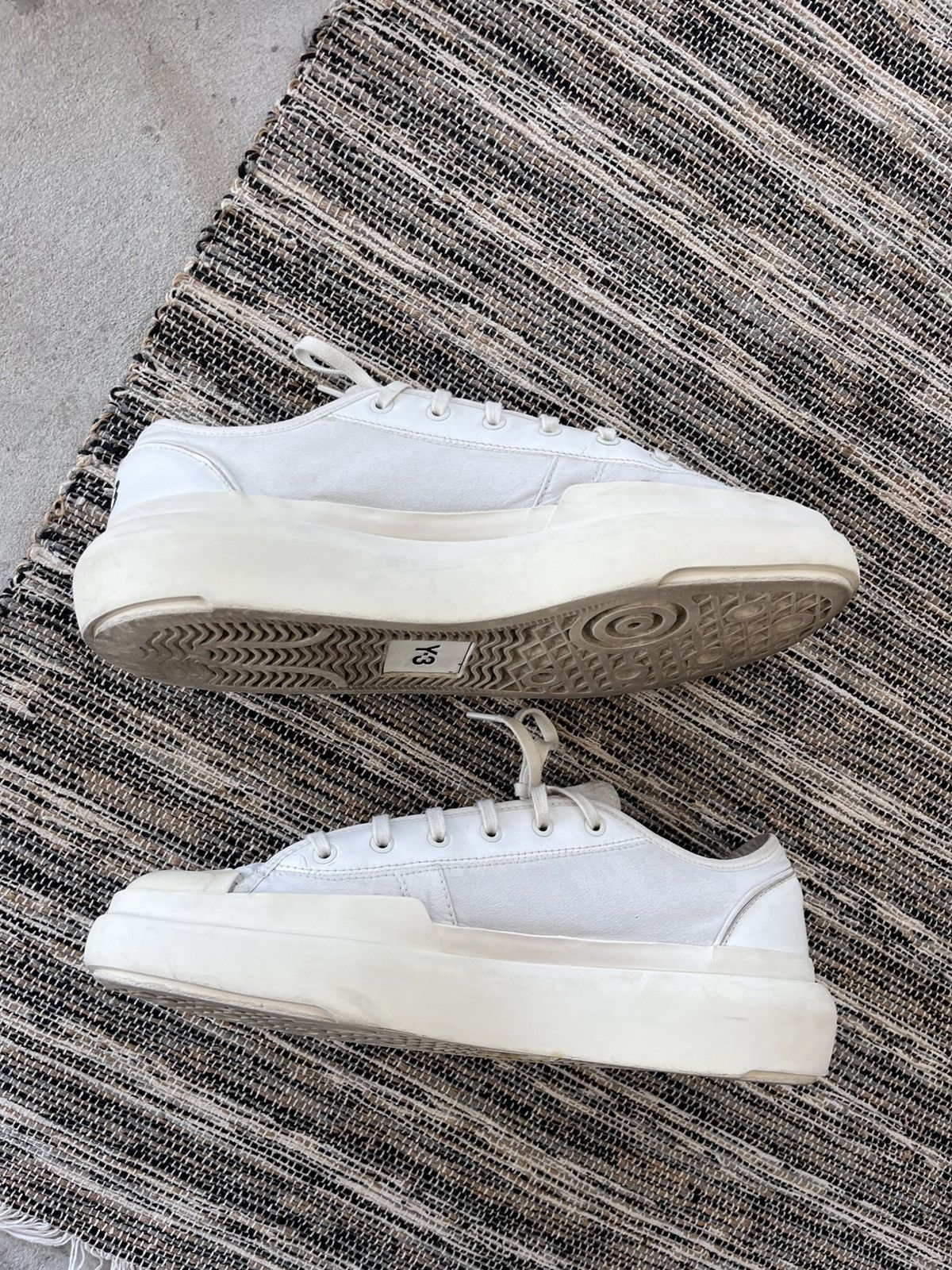 Adidas × Y-3 Vintage Adidas Y3 Ajatu Court Low Sneakers White Leather Y2K Size US 11 / EU 44 - 8 Thumbnail