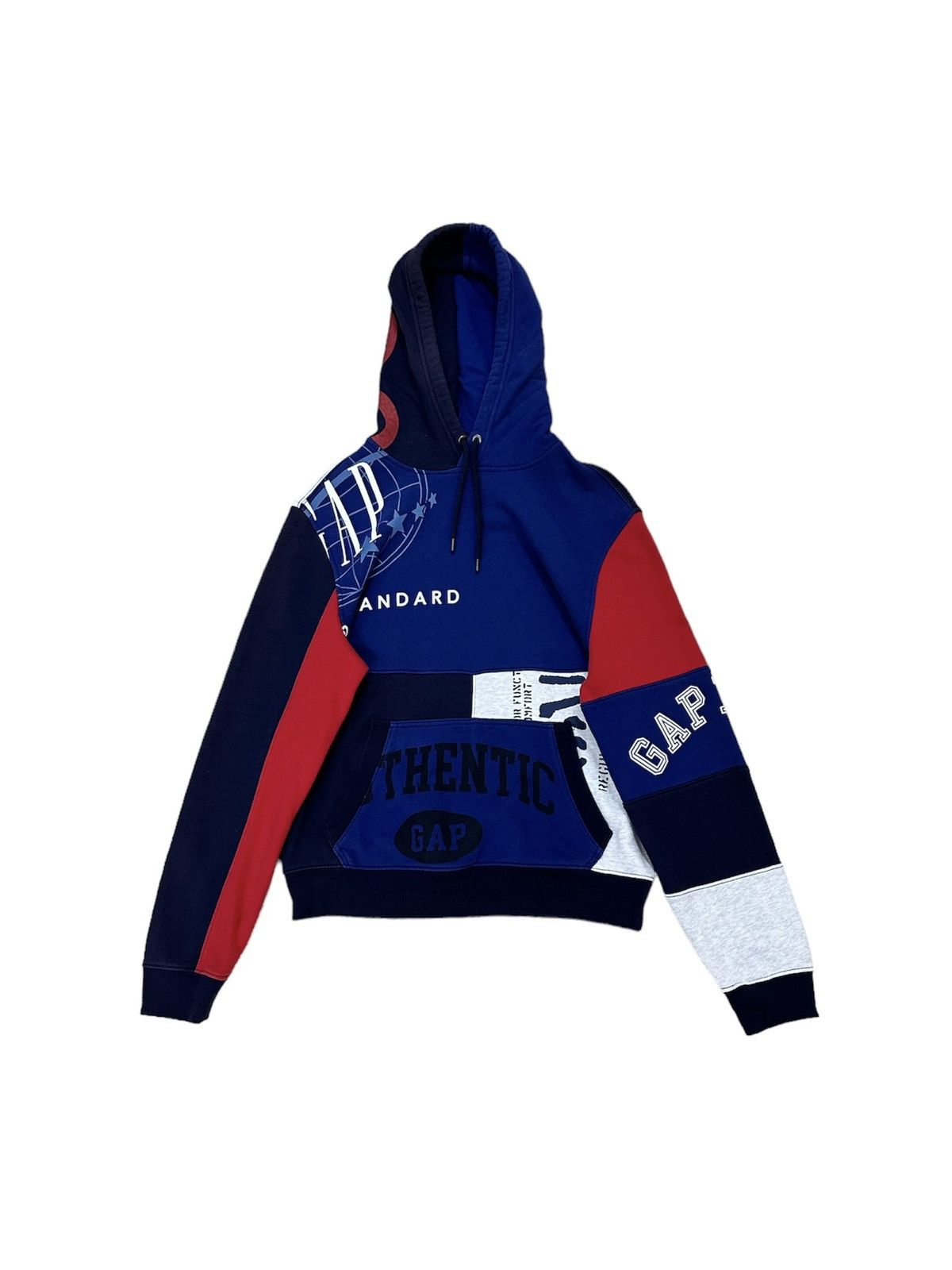 image of Beauty Beast x Gap Very And Beautiful Gap Authentic Patchwork Hoodie in Blue, Men's (Size Medium)