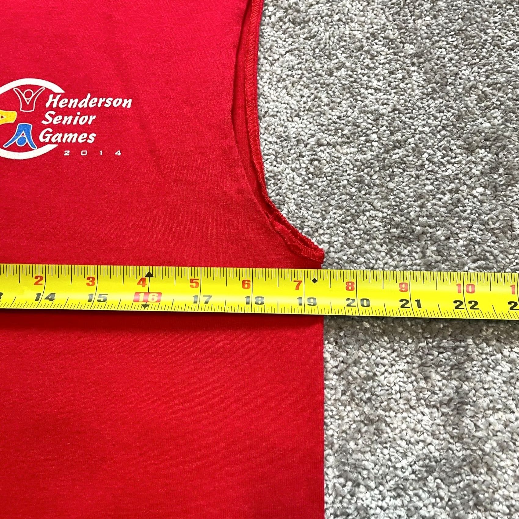 Henderson VINTAGE Unbranded Shirt Adult Small red Cut Off Sleeves Tank Henderson Senior Games Logo Size S / US 4 / IT 40 - 7 Thumbnail