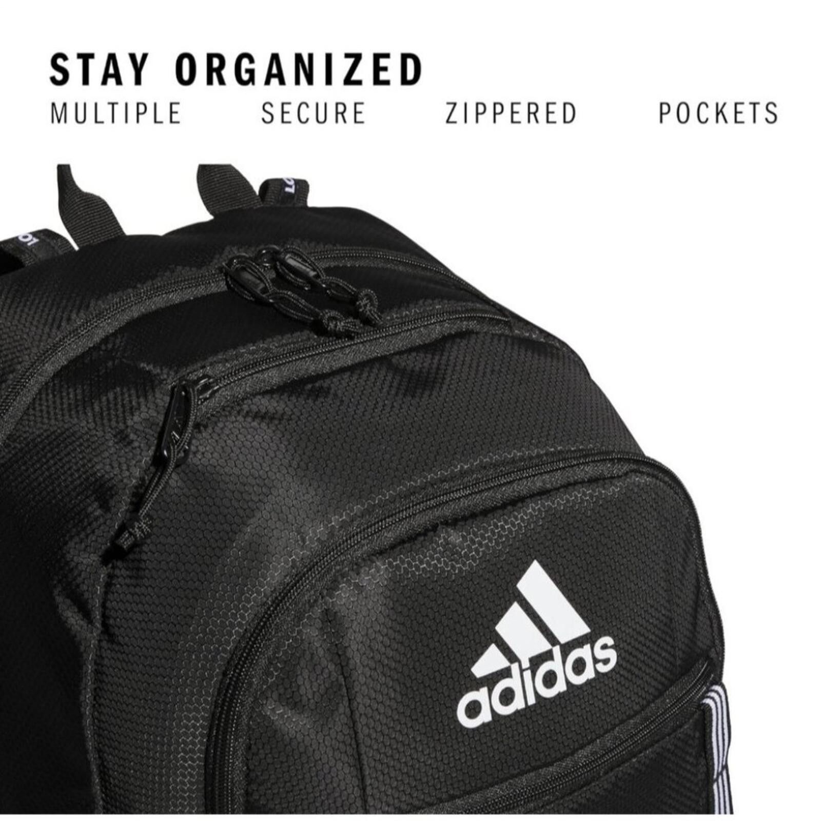 Adidas Adidas Excel 7 Backpack Black/White 3 Stripe for 16" Laptop Size ONE SIZE - 3 Thumbnail