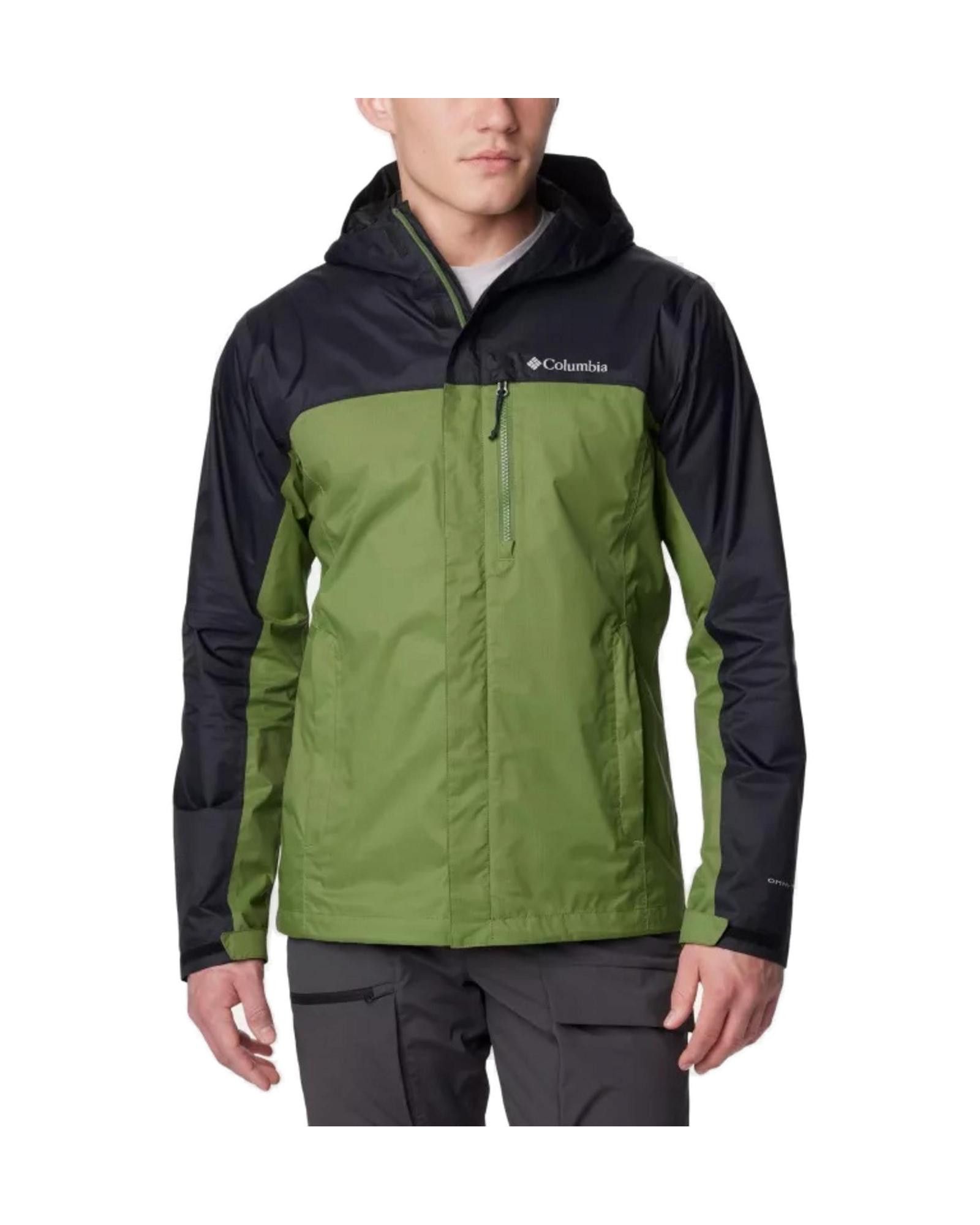 image of Columbia Nylon Zip-Up Jacket With Front Pockets in Green, Men's (Size Small)