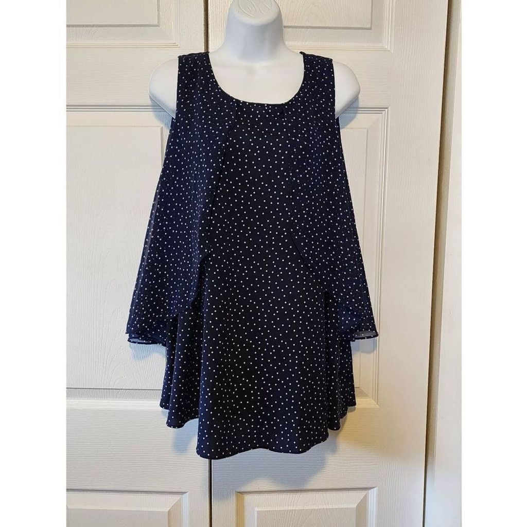 Other Motherhood Navy Polka-dots Blouse Size L / US 10 / IT 46 - 1 Thumbnail