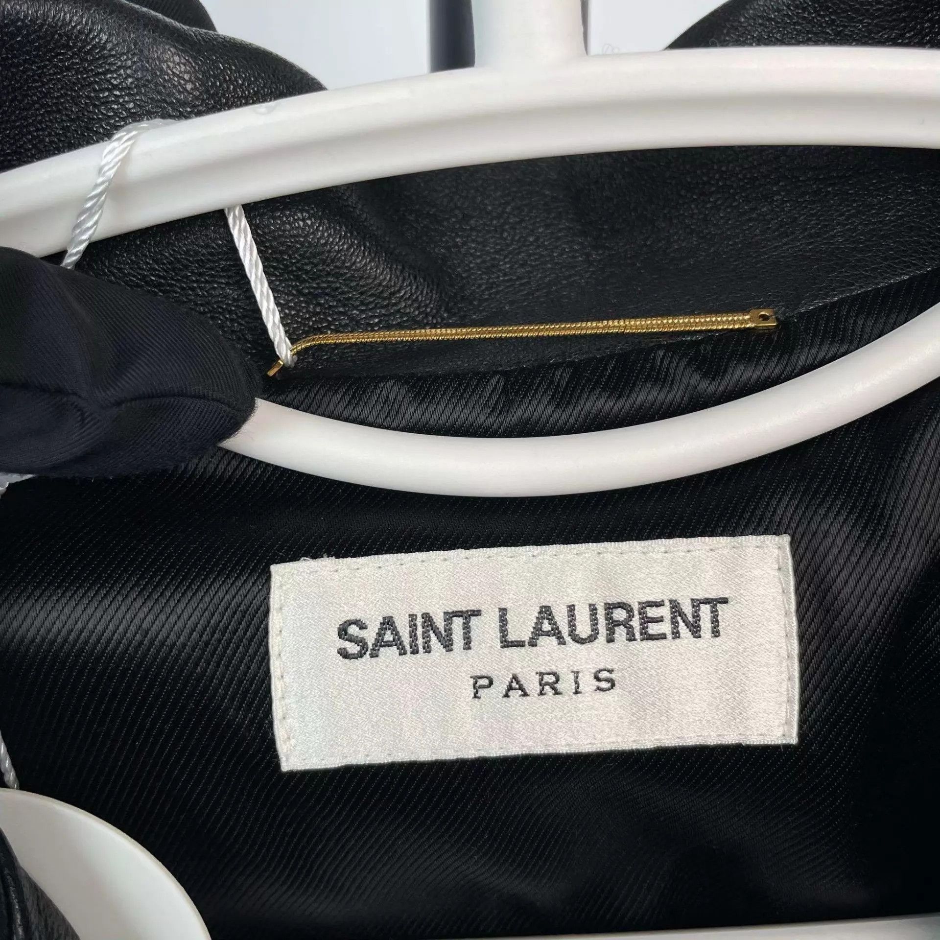 Yves Saint Laurent YSL Black Leather Vest M New With Tags Size S / US 4 / IT 40 - 4 Thumbnail