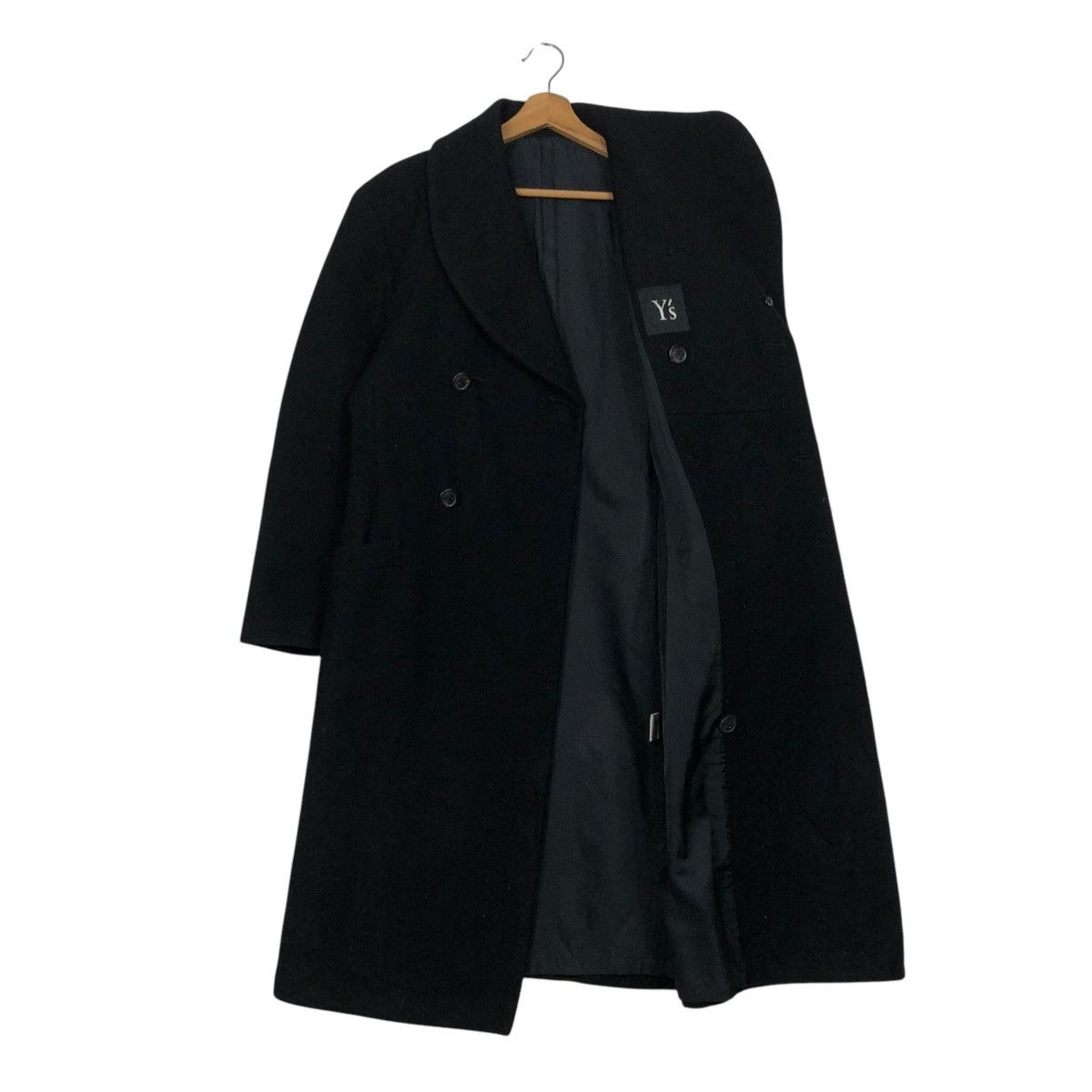 Yohji Yamamoto 🔥ICONIC BLACK Y’S YOHJI YAMAMOTO LONG JACKET DOUBLE BREAST Size M / US 6-8 / IT 42-44 - 14 Thumbnail