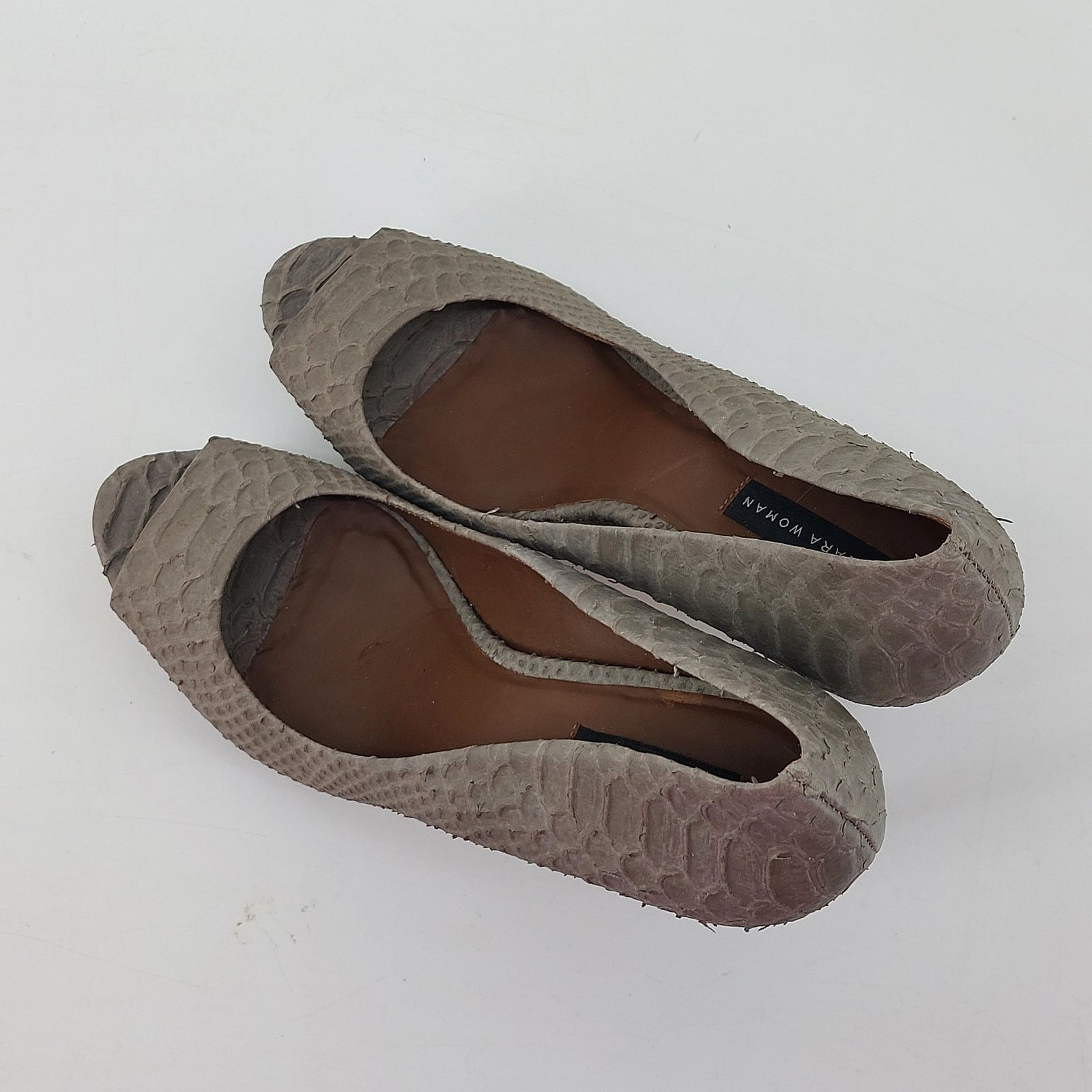 Zara Zara Snake Embossed Animal print Pumps Heels 8- 8.5 / 39 Size US 8 / IT 38 - 9 Thumbnail