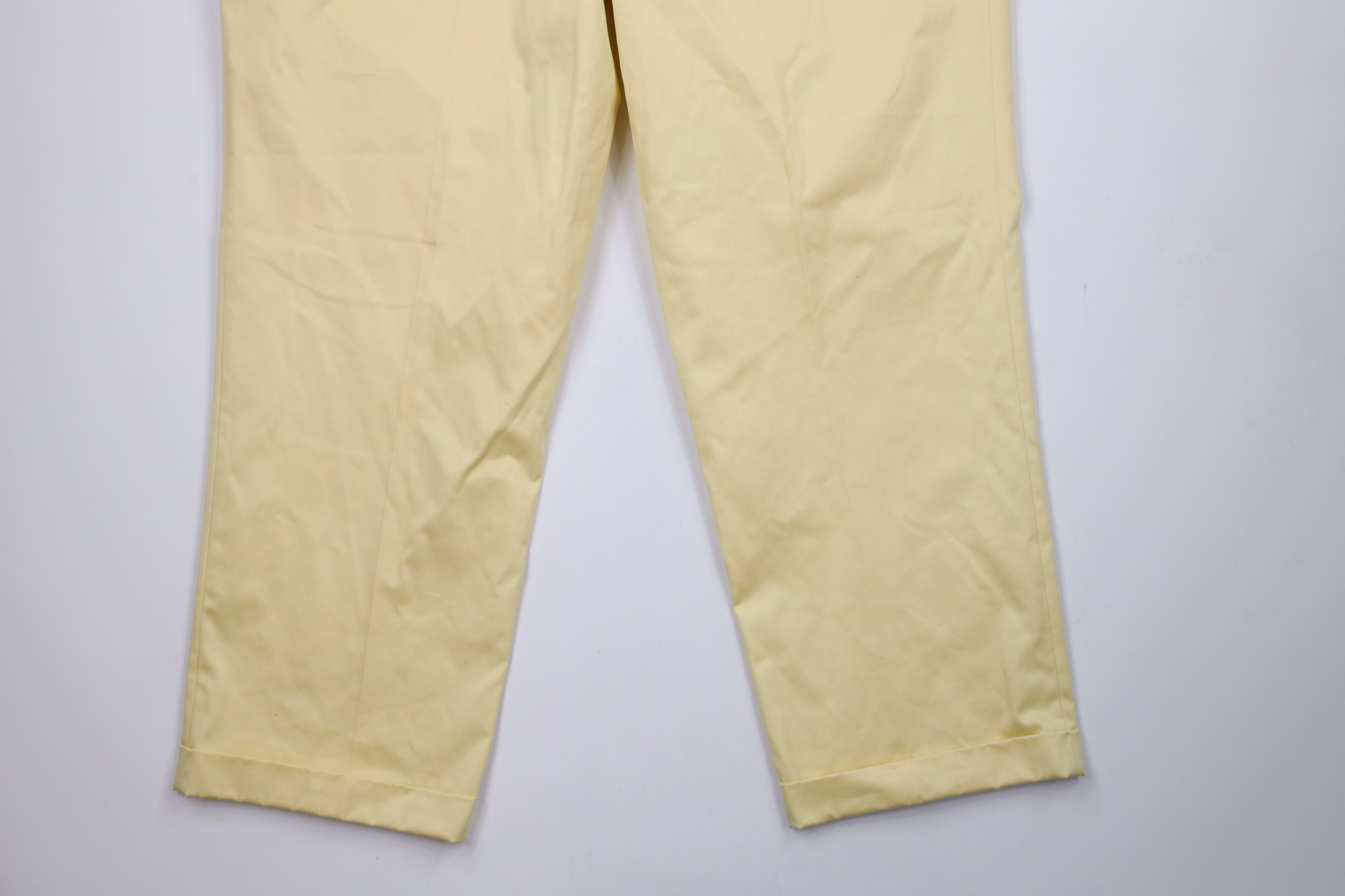 Lands' End × Vintage Vintage 90s Lands End Pleated Cuffed Wide Leg Chino Pants Size US 44 / EU 60 - 14 Thumbnail