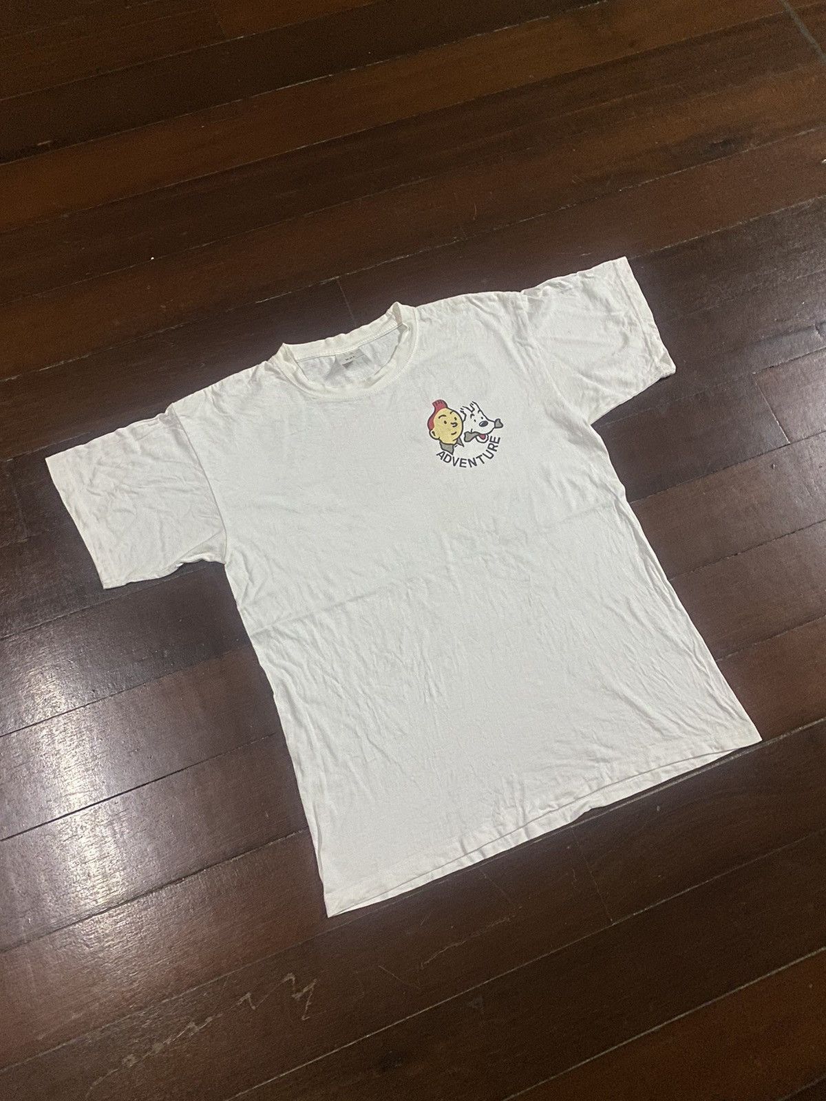 Anime × Cartoon Network × Vintage Rare vintage cartoon tintin in tibet over print tee Size US XXL / EU 58 / 5 - 7 Thumbnail