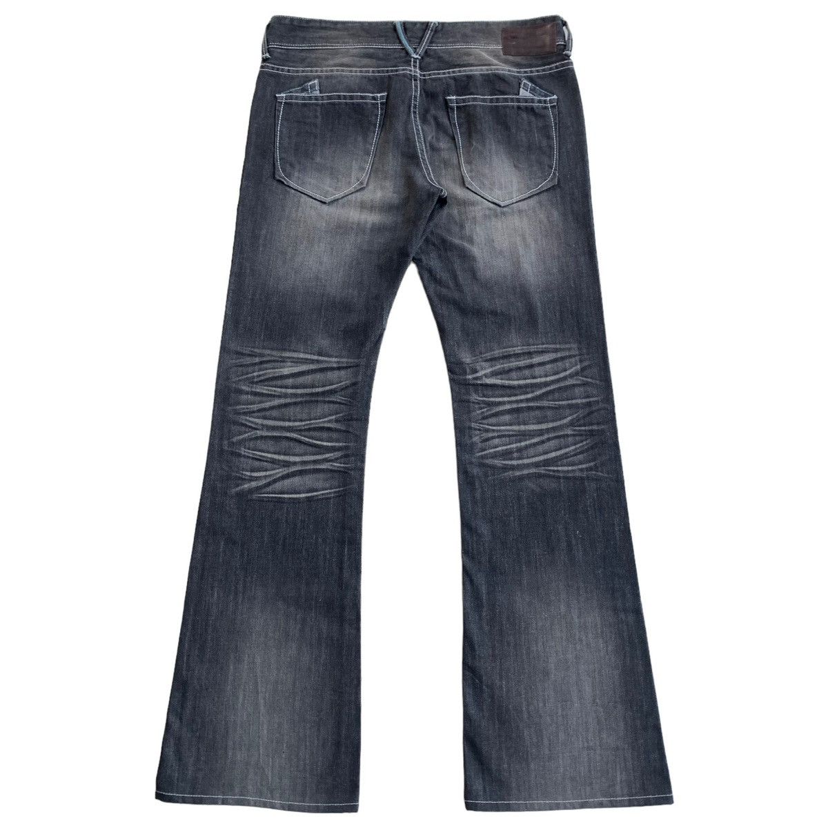 Japanese Brand × Vintage Rare Japanese Brand Diabro Mud Black Wash Flared Jeans Size US 32 / EU 48 - 2 Thumbnail