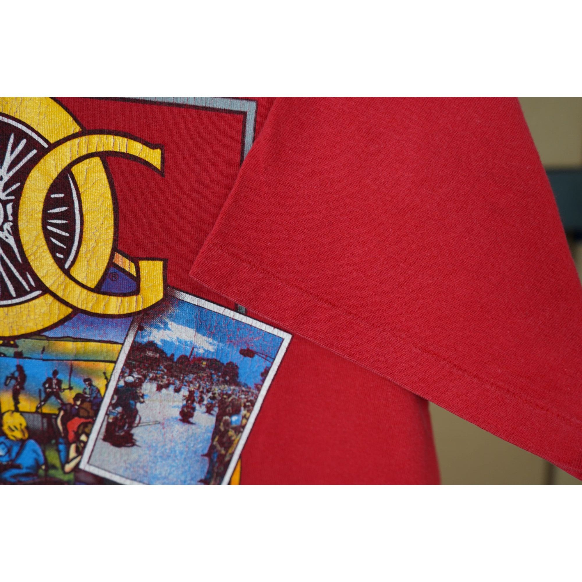 Vintage Men's M Red Vintage Michigan Bikers Event Tshirt 90s #440 Size US M / EU 48-50 / 2 - 5 Thumbnail