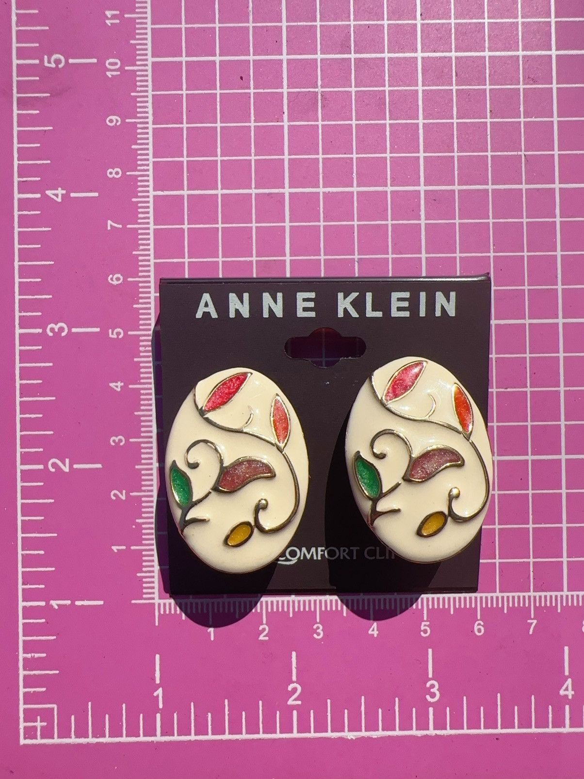 Anne Klein Anne Klein comfort clip on earrings gold tone beige round Size ONE SIZE - 2 Thumbnail