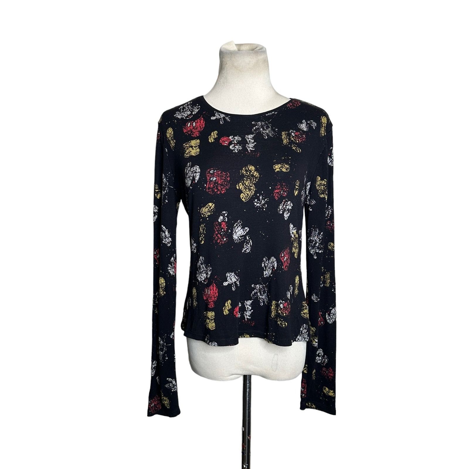 Desigual Desigual Slim Black Little Mickey Mouse print T-shirt sz XL Size XL / US 12-14 / IT 48-50 - 16 Thumbnail