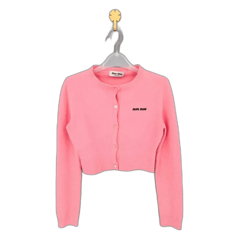 Miu Miu Miu Miu Pink Knit Long Sleeve Sweater-yf Size M / US 6-8 / IT 42-44 - 1 Thumbnail