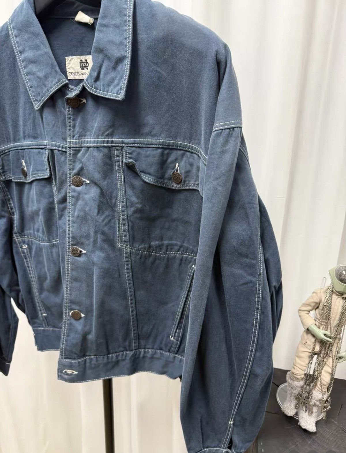 Dries Van Noten Dries Van Noten Topstitch Relaxed Canvas Jacket Size US M / EU 48-50 / 2 - 2 Thumbnail
