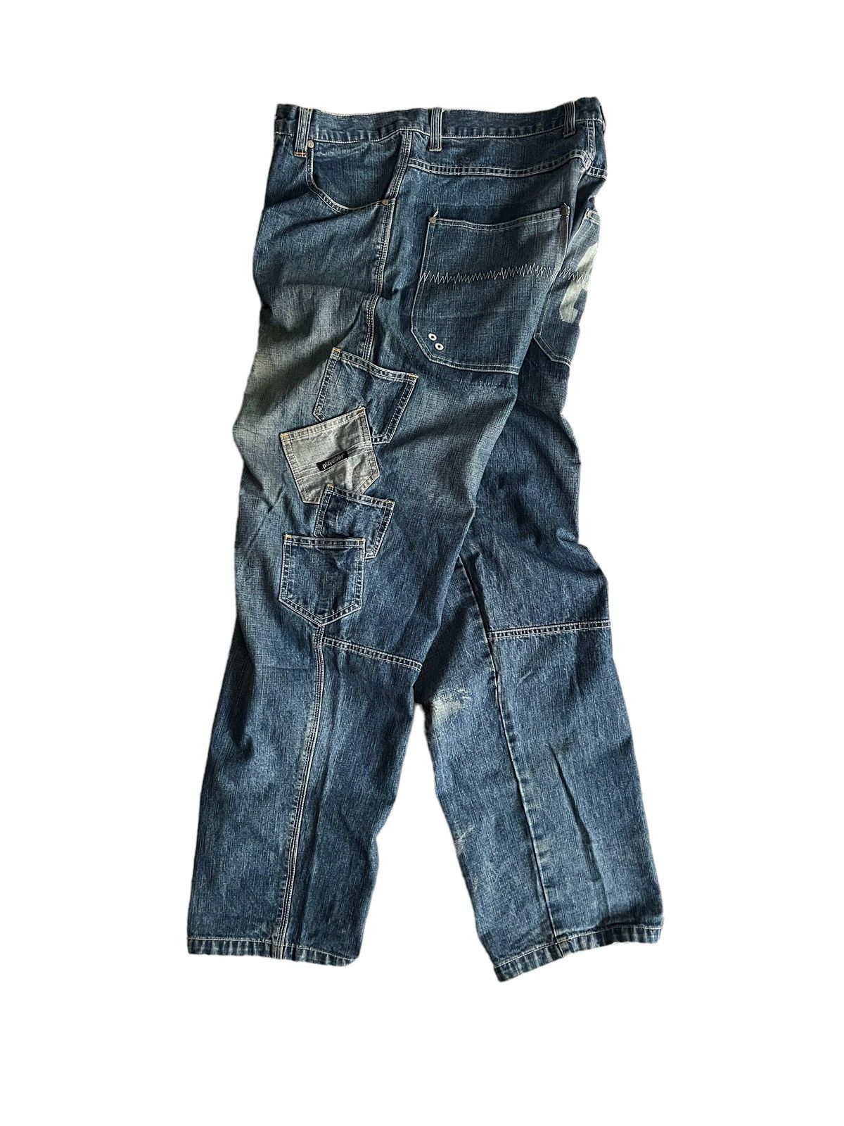 image of Avant Garde x Vintage Y2K Playerz 69 Big Pocket Baggy Pants in Denim Blue, Men's (Size 36)