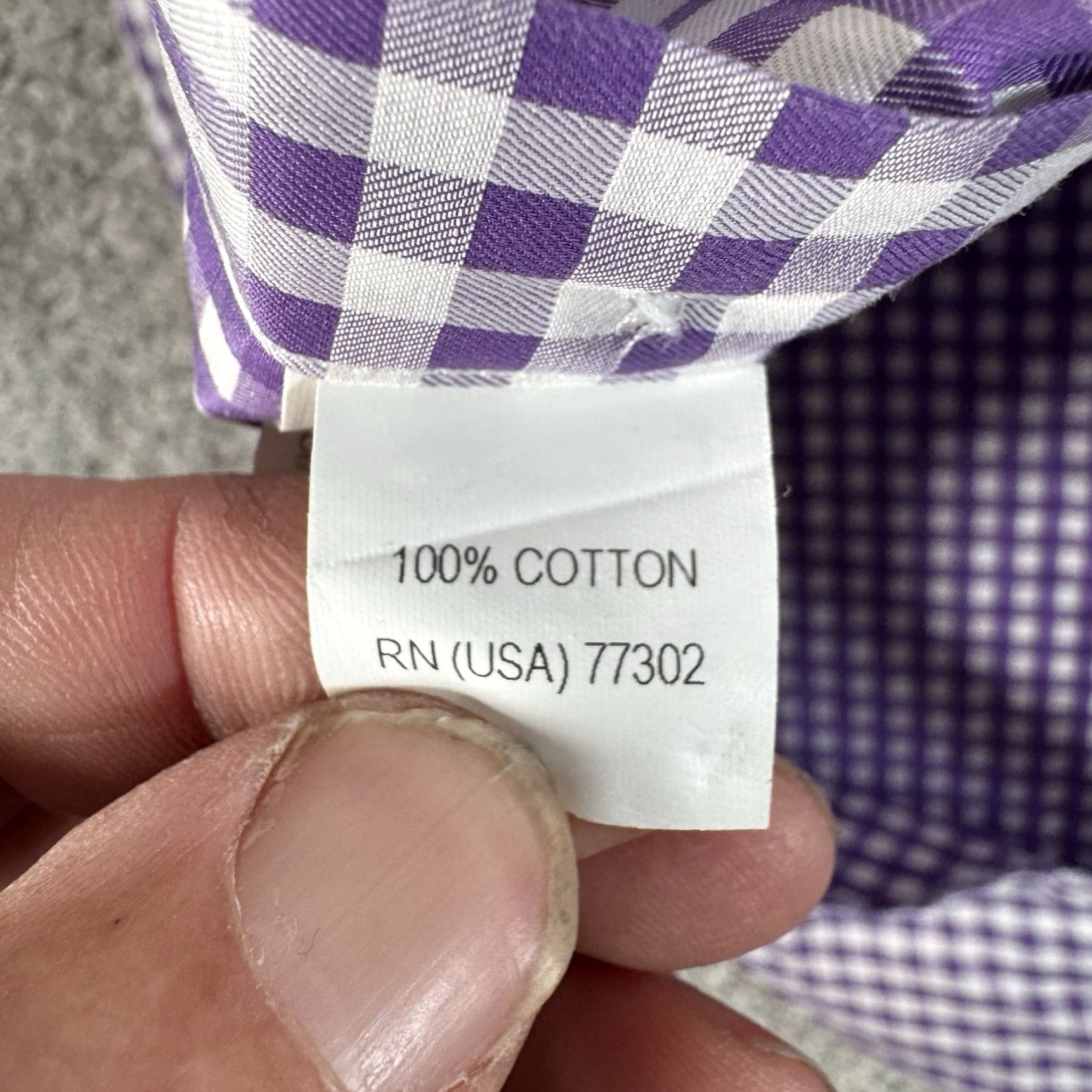 Zara Zara Man Button Up Dress Shirt L Purple Gingham Check Cotton Button-Up Preppy Classic Business Casual Mens Regular 16 Neck Size 16 Size US L / EU 52-54 / 3 - 7 Thumbnail