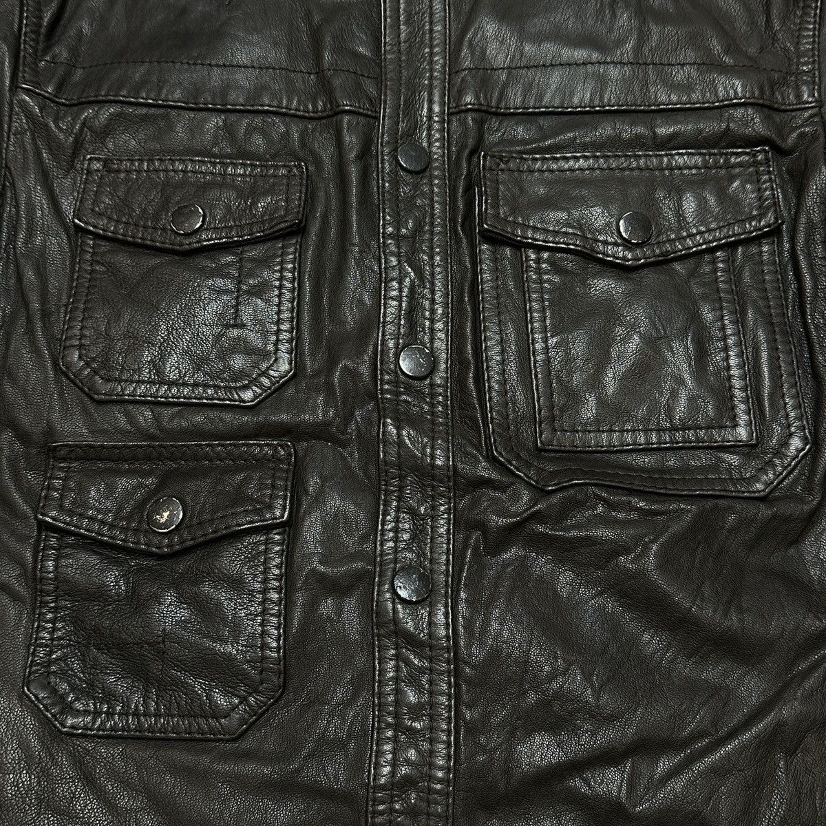 Allsaints × Saint Laurent Paris Allsaints Spitalfields Leather cargo Demon Jacket Shirt Size US M / EU 48-50 / 2 - 3 Thumbnail