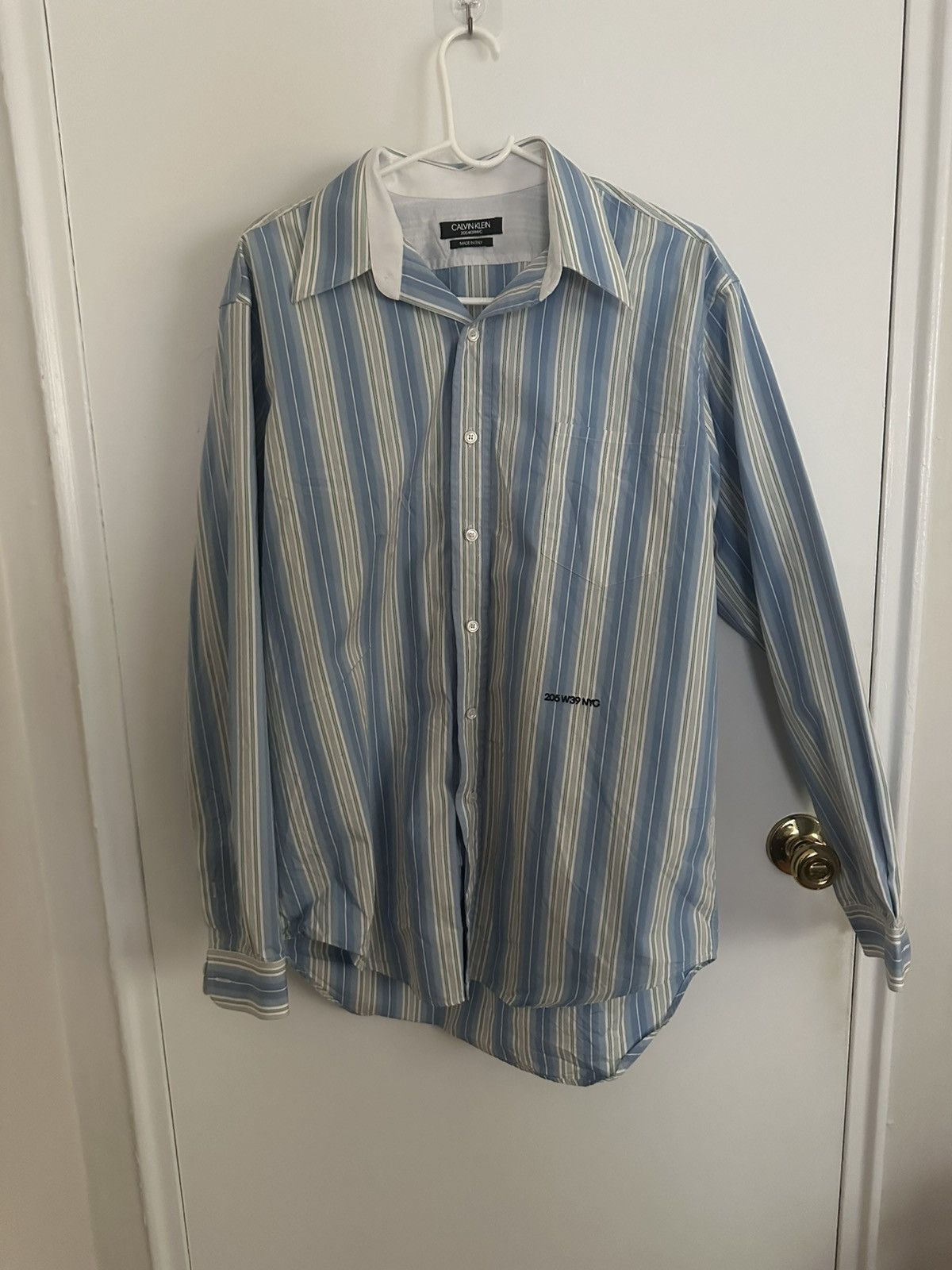 Calvin Klein 205W39NYC Raf Simons Striped Button Up Size L