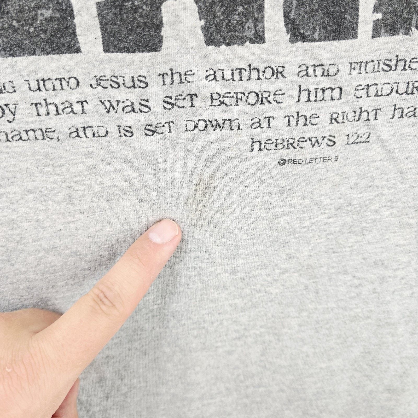 Hanes Vintage Jesus Christ Tough As Nails Shirt Mens XXL Grey God Size US XXL / EU 58 / 5 - 3 Thumbnail