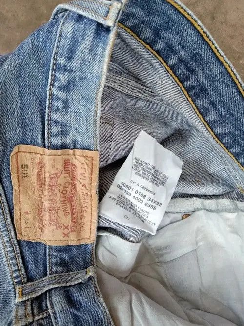Levi's × Vintage Vintage Levis 501 Straight Leg Distressed Jeans 34x31 Size US 34 / EU 50 - 8 Thumbnail