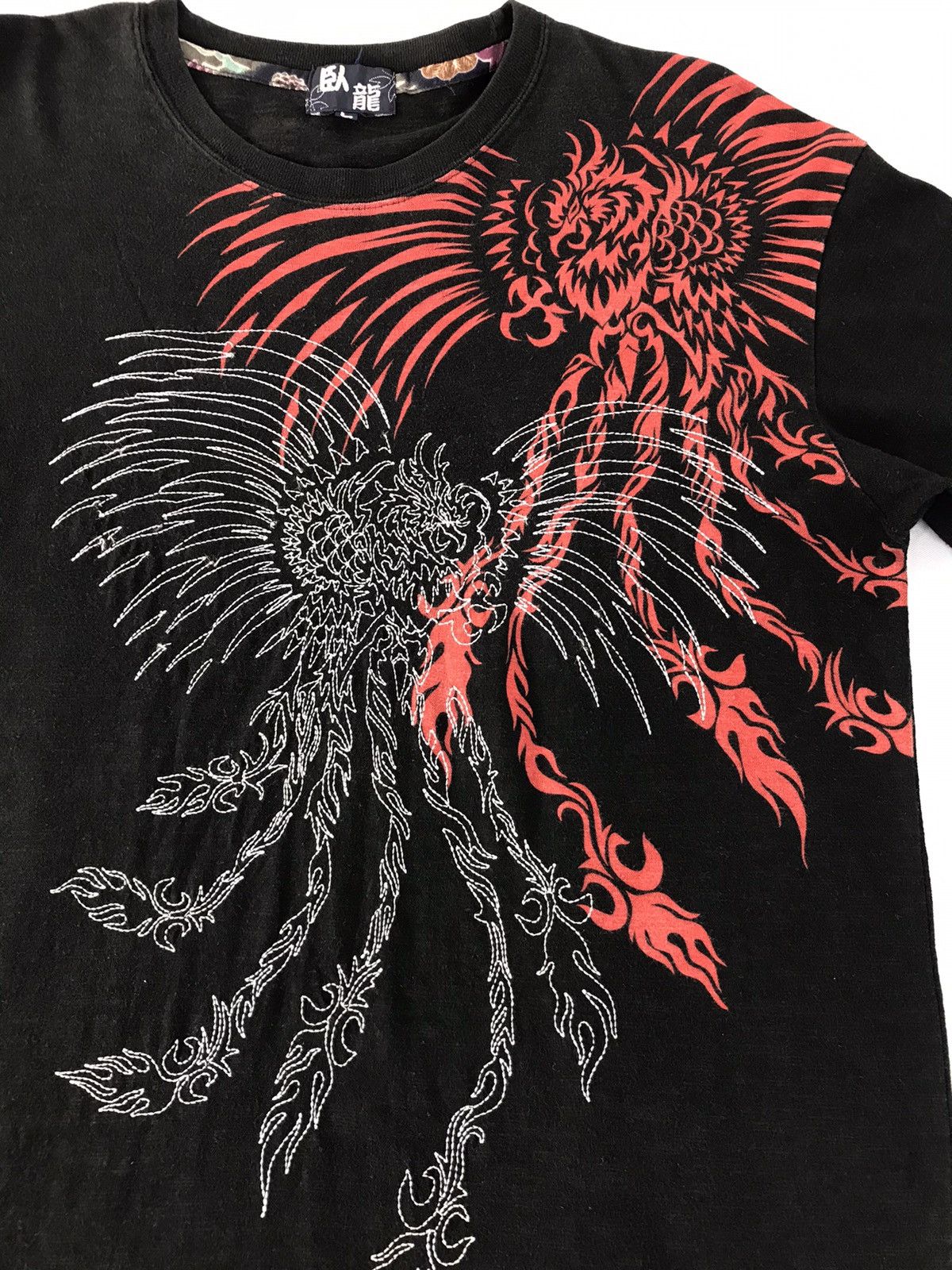 Japanese Brand × Vintage Vintage JapaneseBrand Embroidery Phoenix Long Sleeve S-Shirt Size US L / EU 52-54 / 3 - 4 Thumbnail
