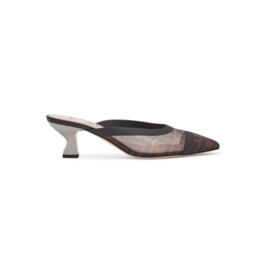Fendi o1B3y1r0326 Colibrì Mules in Brown/Black Size US 6 / IT 36 - 1 Thumbnail