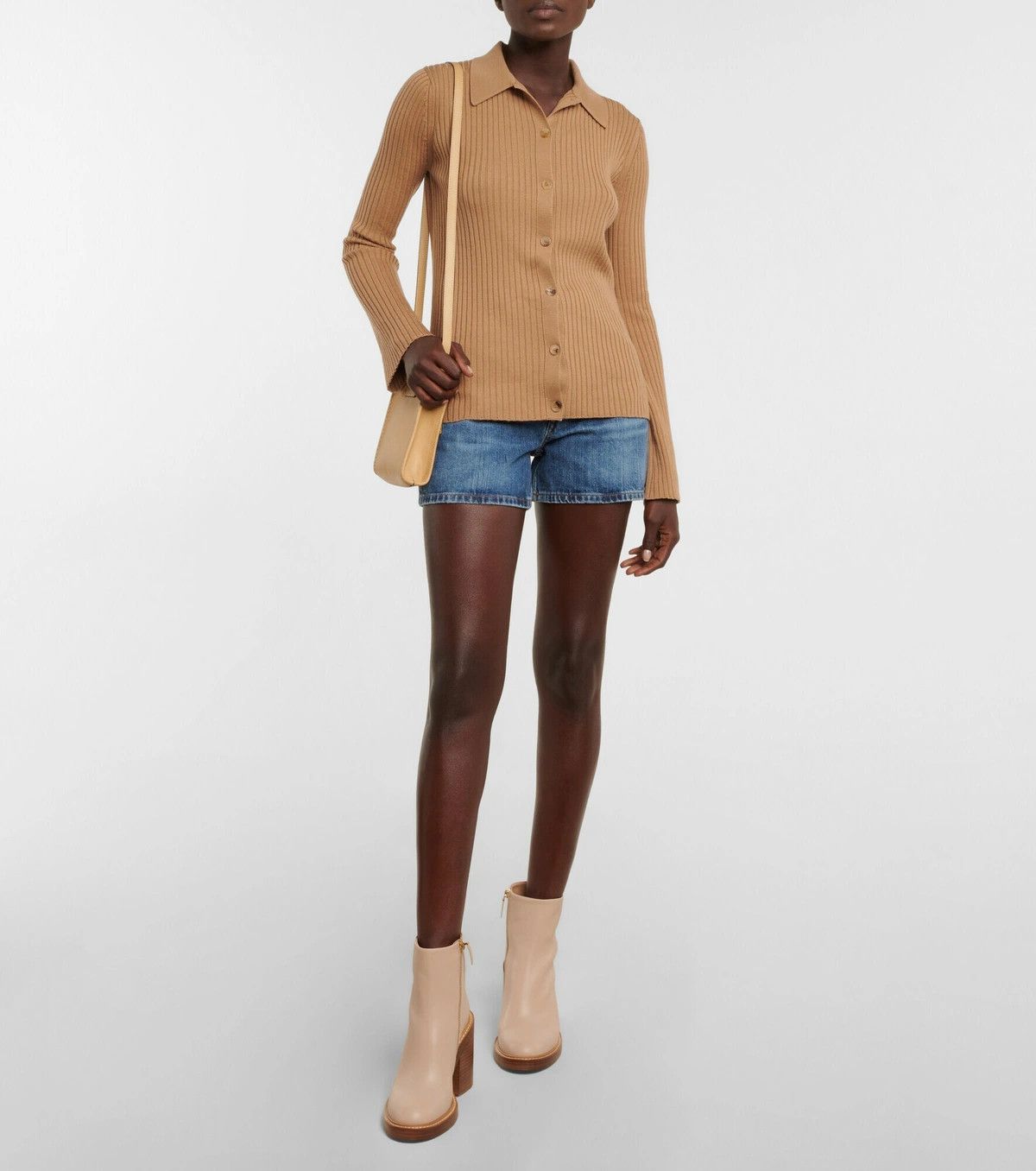 Chloe o1y0825 Cardigan in Camel Size L / US 10 / IT 46 - 3 Thumbnail